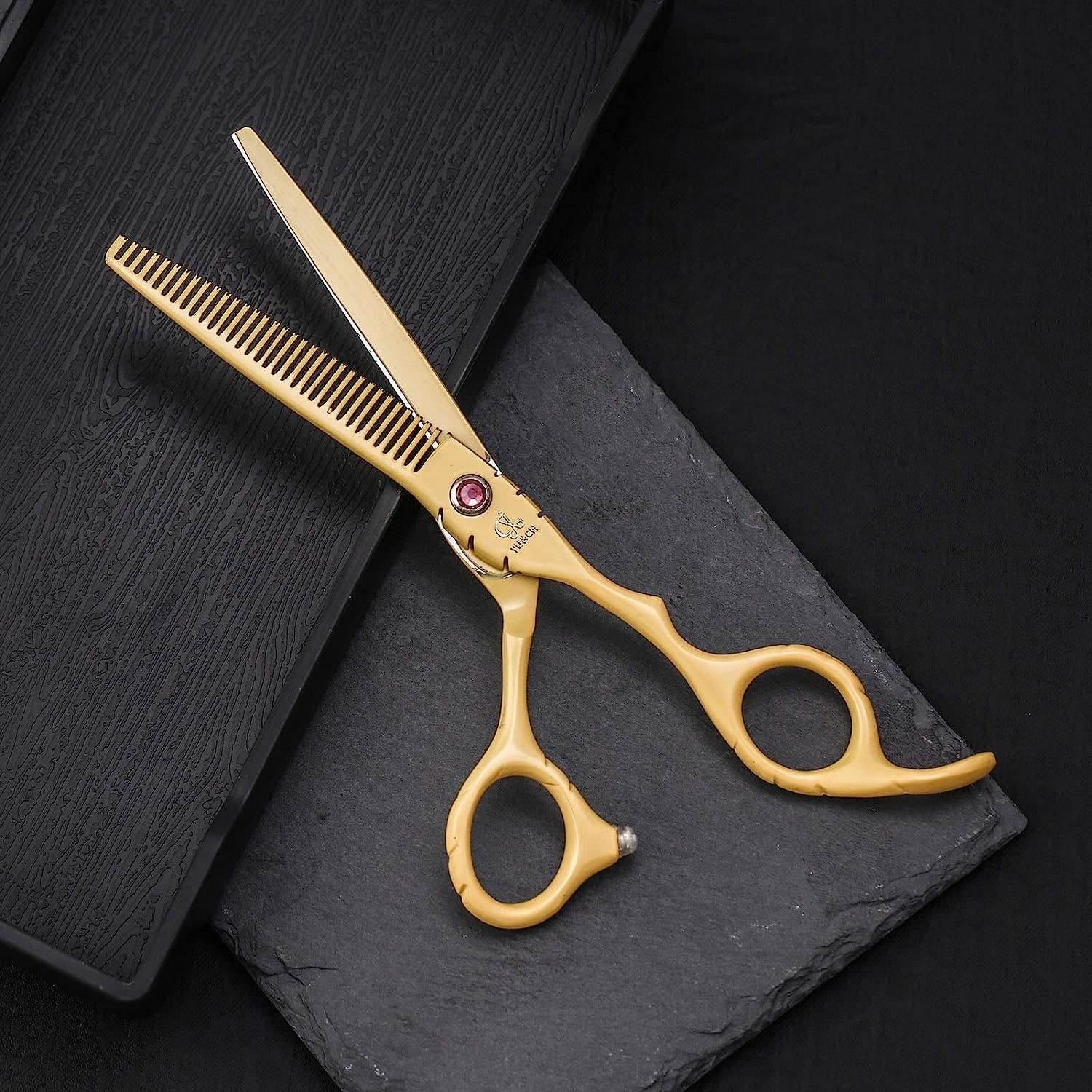 Professional 6.0 Inch Barber Scissors Set - Stainless Steel Hair Cutting Shears for Bangs & Textured Hair | Hairdressing Tools for Stylists & Salon Use