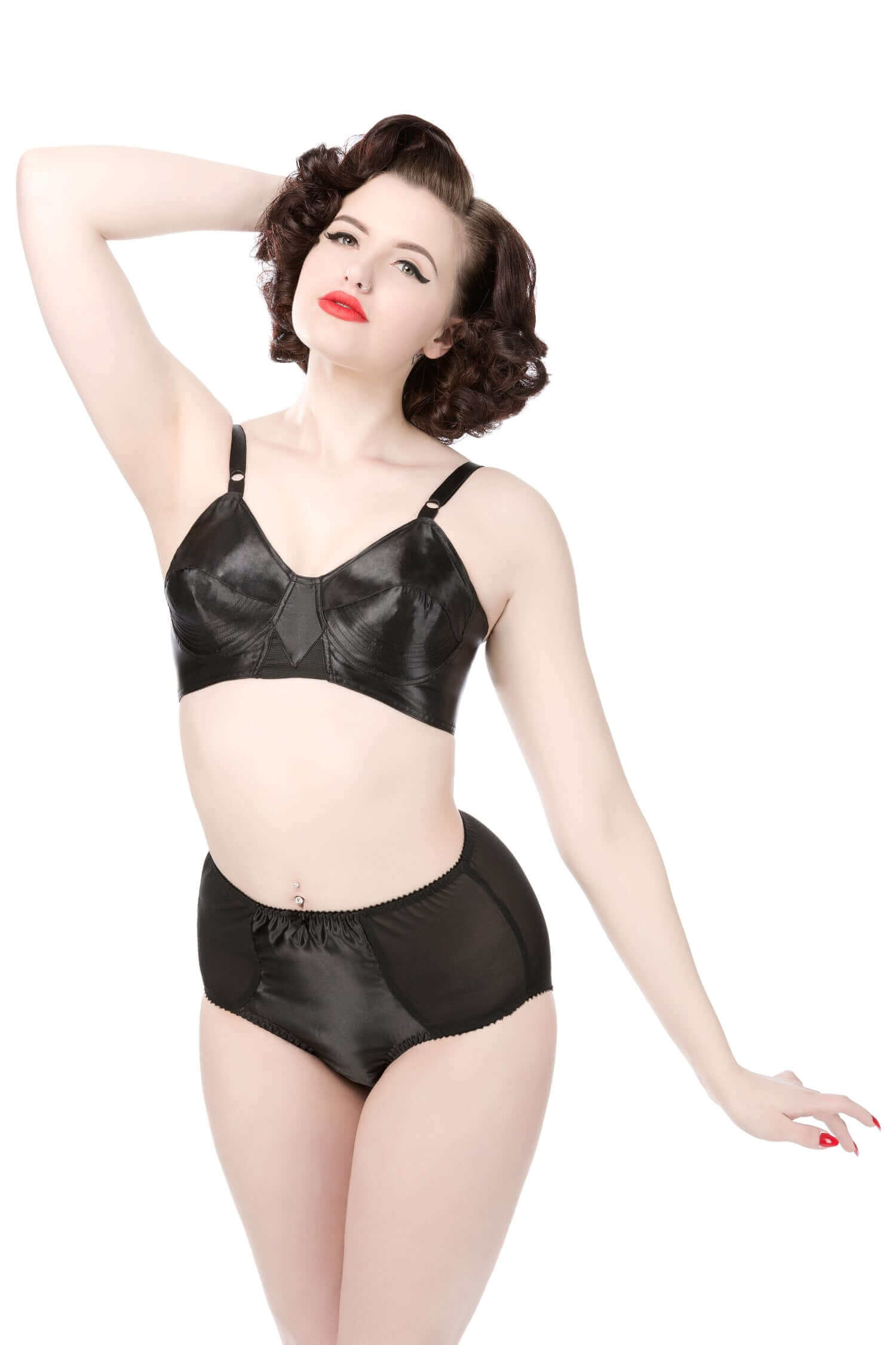 Court Royal Marlene Cone Bra - Sexy Push Up Lingerie for Women, Vintage Retro Style Underwear for Boudoir & Special Occasions | Perfect for Valentine's Day, Date Night & Boudoir Photography