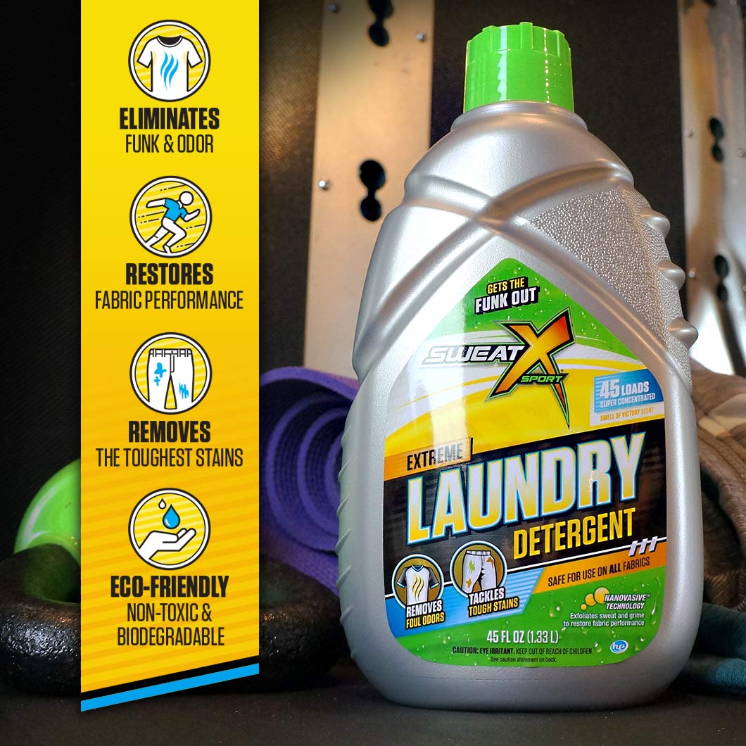 Sweat X Sport Extreme Laundry Detergent - 5 Gallon Refill Kit with Eco-Friendly Reusable Bottle | Heavy-Duty Odor Removal for Gym Clothes, Workout Gear & Athletic Wear | Ideal for Sports Teams, Fitness Enthusiasts & Active Lifestyles