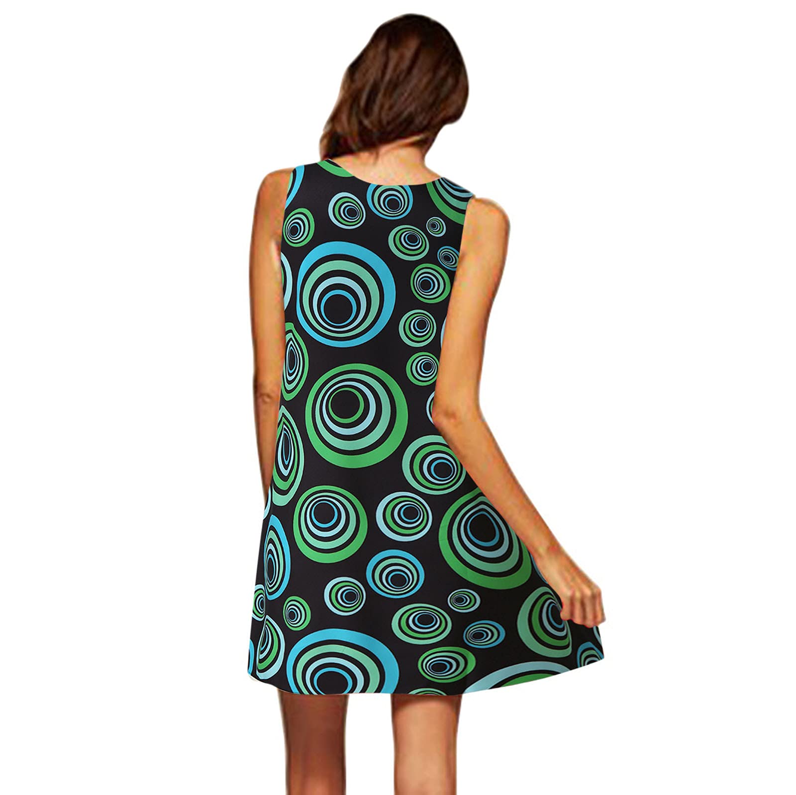 Women's Floral Spring Party Dress - Flounce A-Line Mini Dress for Casual Outings, Date Nights & Summer Vacations | Short Sleeve Multicolor Tent Dress