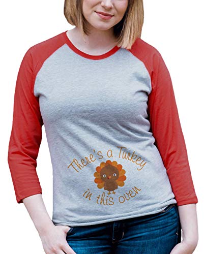 Custom Women's Thanksgiving Pregnancy Announcement T-Shirt - 