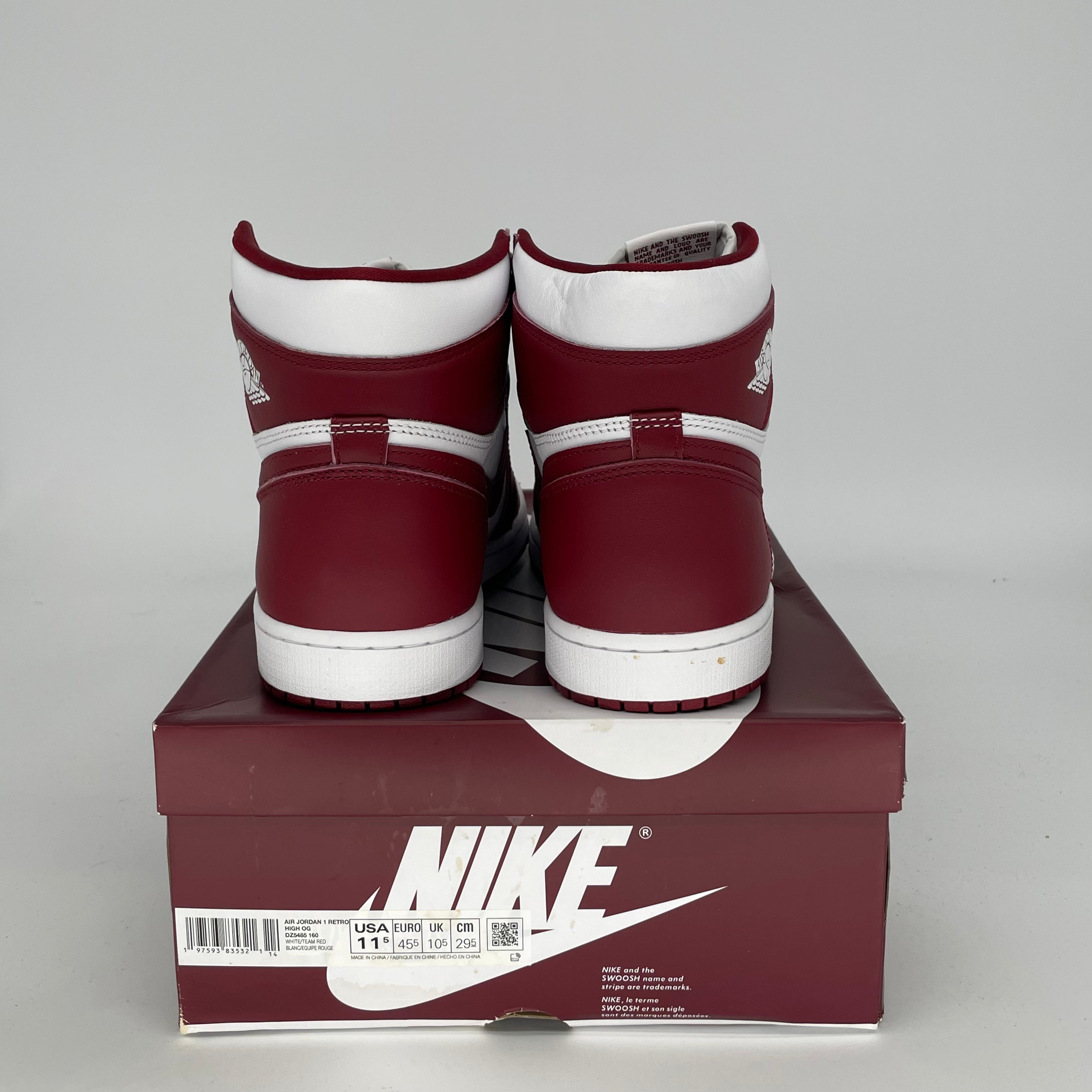 AIR JORDAN 1 ARTISANAL TEAM RED MEN'S BASKETBALL SHOES SIZE 11.5 DZ5485-160 - Perfect for Streetwear, Sneaker Collecting & Casual Fashion