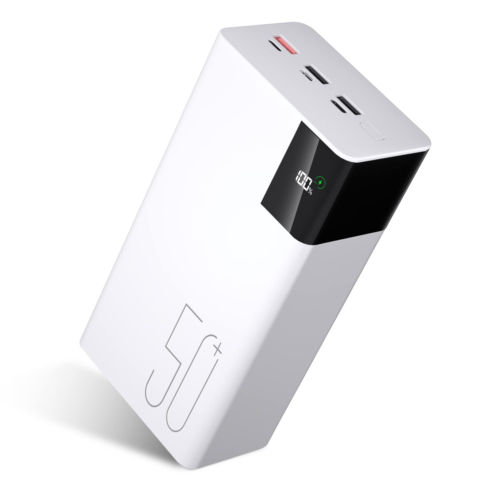 50,000mAh Portable Charger Power Bank - 22.5W Fast Charging External Battery Pack with LED Flashlight for Camping, Travel & Emergency Power Outages (Black)
