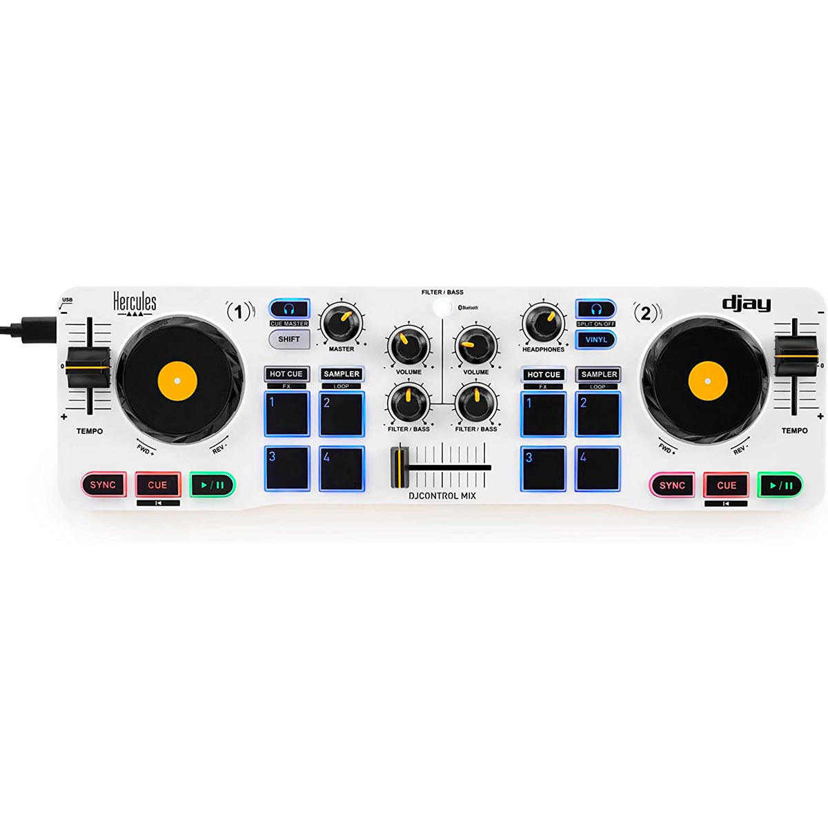 Hercules DJControl Mix - Professional DJ Controller for Serato & Virtual DJ - Perfect for Clubs, Parties & Home DJing