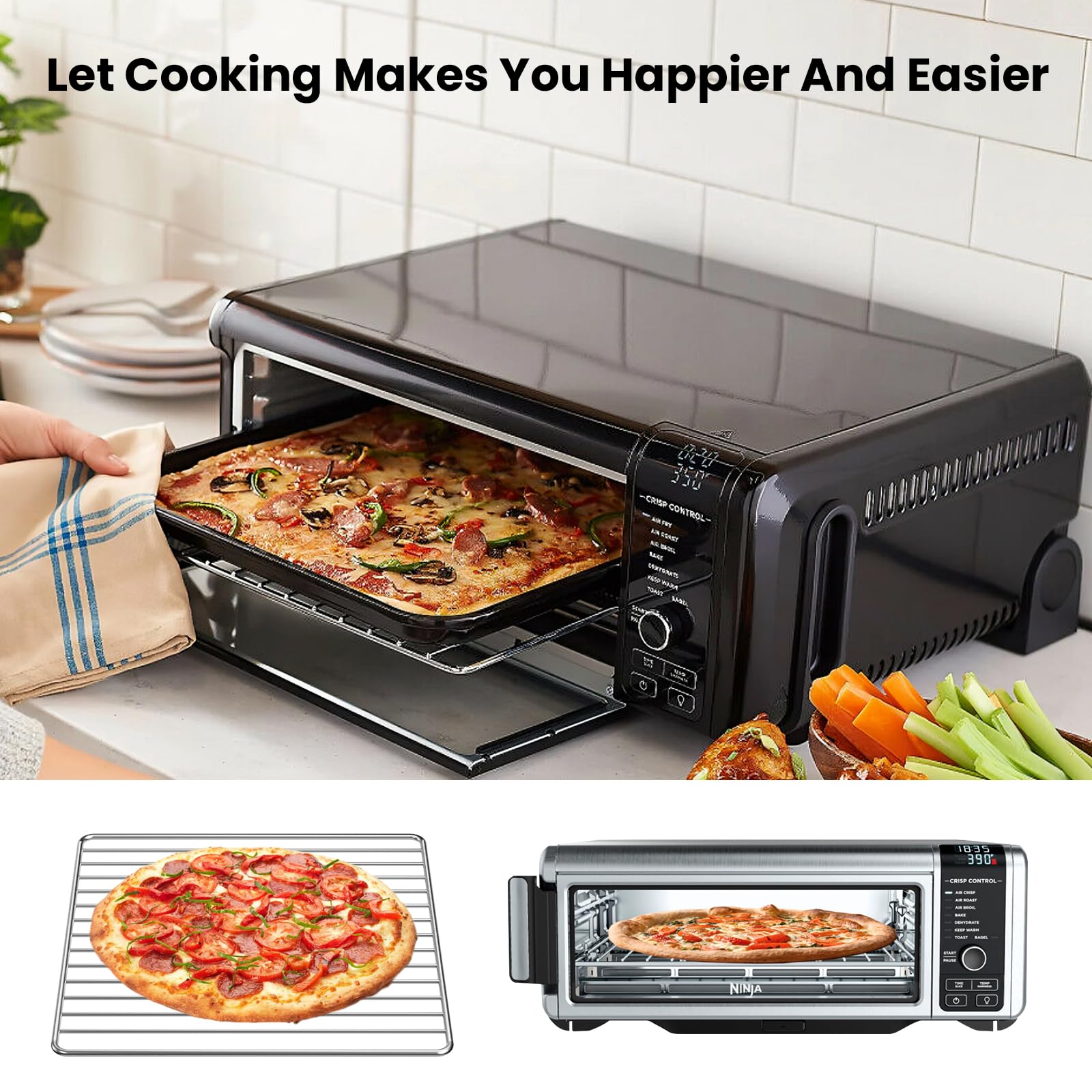 Original Replacement Baking Tray for Ninja Foodi SP100 SP101 Digital Air Fryer Oven | Durable Mesh Basket Accessory | Perfect for Baking, Roasting & Air Frying | Compatible with SP100 Series Oven Racks