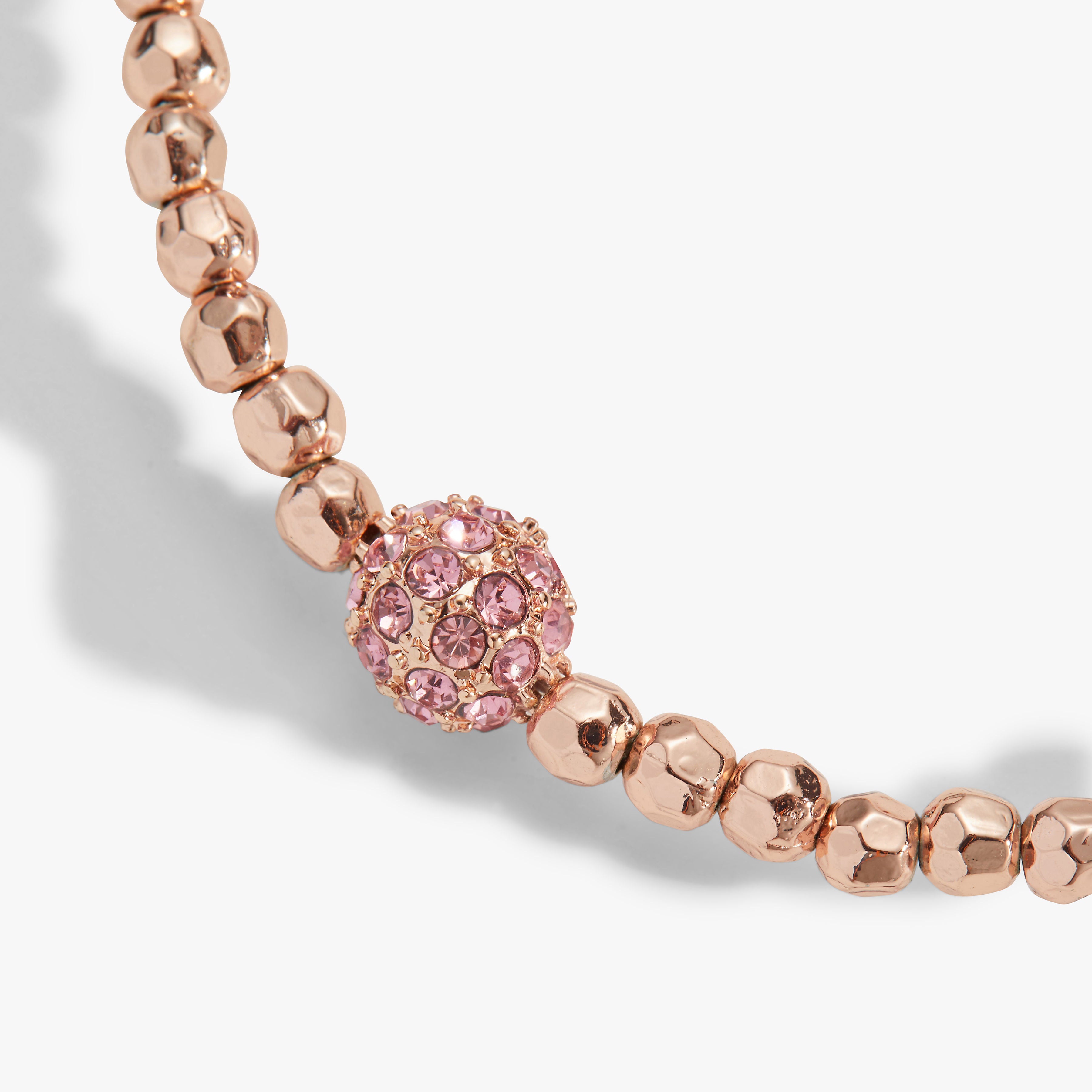 Pink Fireball Bracelet for Women - Stylish Crystal Beaded Adjustable Wristband for Party, Wedding, and Everyday Wear