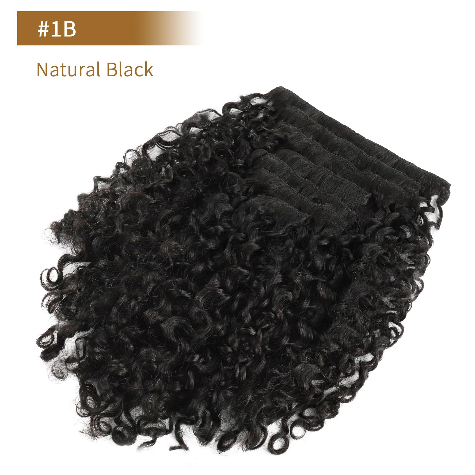 ABH AMAZINGBEAUTY 22 Inch Curly Clip-in Hair Extensions for Black Women - 7Pcs 120G Spiral Curl Human Hair Extensions with Double Weft, Natural Black Virgin Hair - Perfect for Parties, Weddings & Everyday Styling