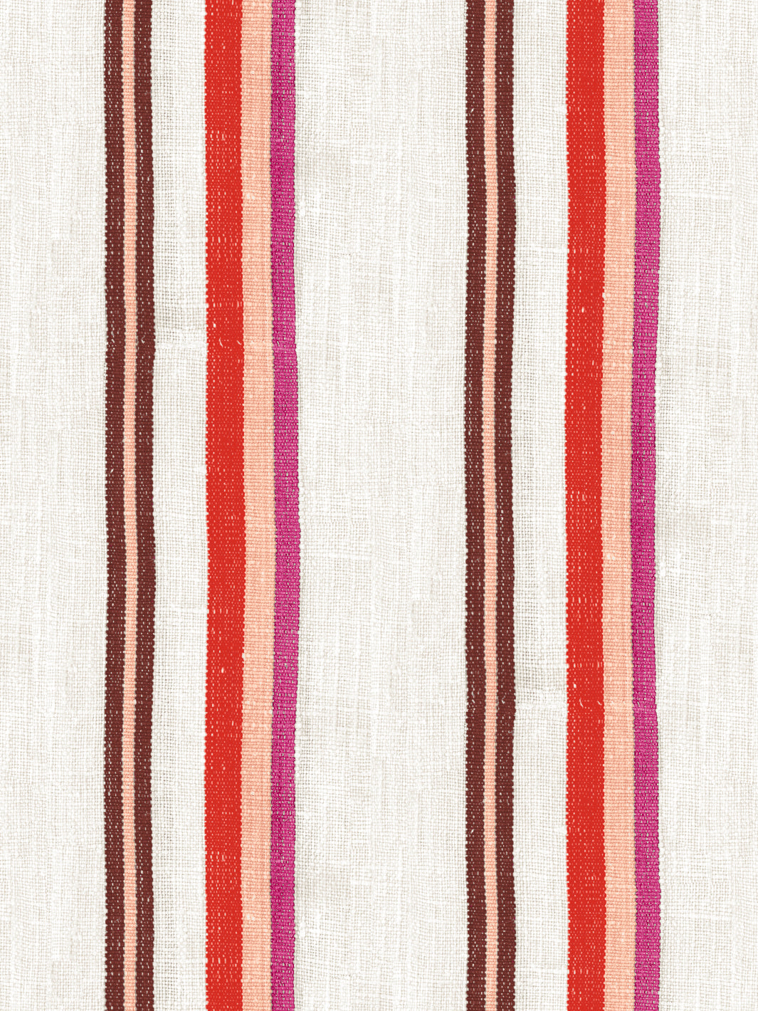 Lingua Franca 'Life is a Banquet' Stripe Wallpaper - Peach & Rust Peel and Stick Wallpaper for Dining Room, Bedroom, or Home Office Decor