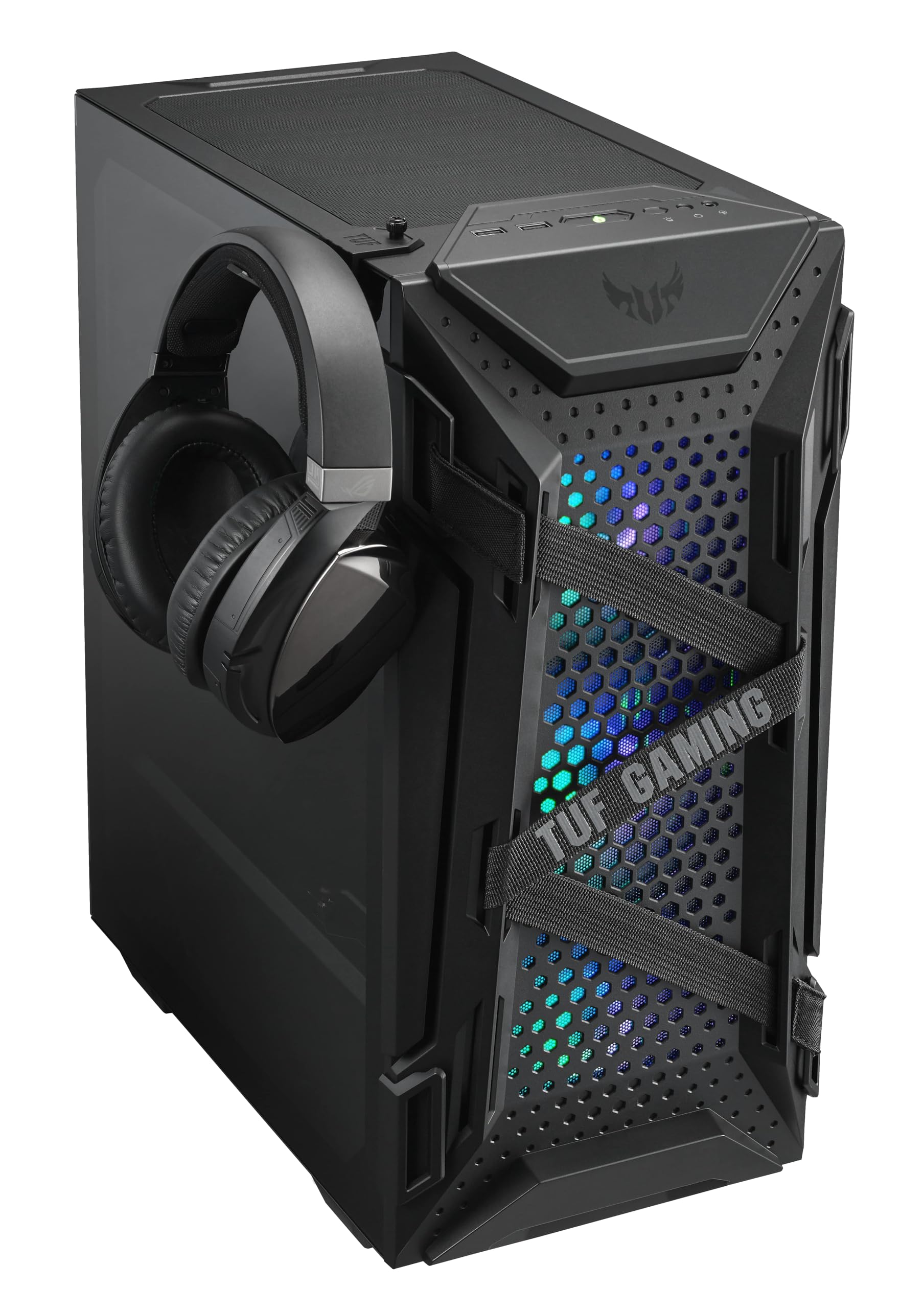 ASUS TUF Gaming GT301 ATX Mid-Tower PC Case - Compact Design, Tempered Glass Side Panel, Black | Perfect for Gaming Rigs & High-Performance Builds