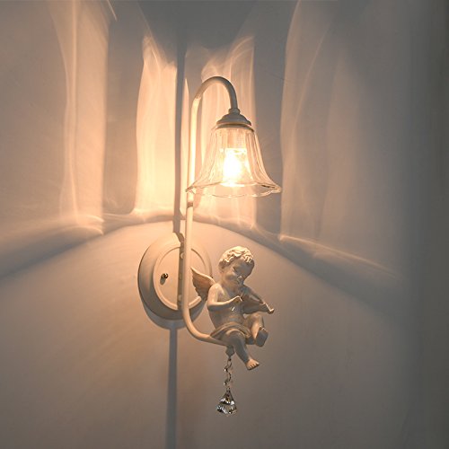 Modern LED Wall Lamps - Art Angel Creative Wall Light for Living Room, Bedroom & Bedside - Energy Efficient Dimmable Wall Lighting Fixtures - Perfect for Home Decor & Ambient Lighting