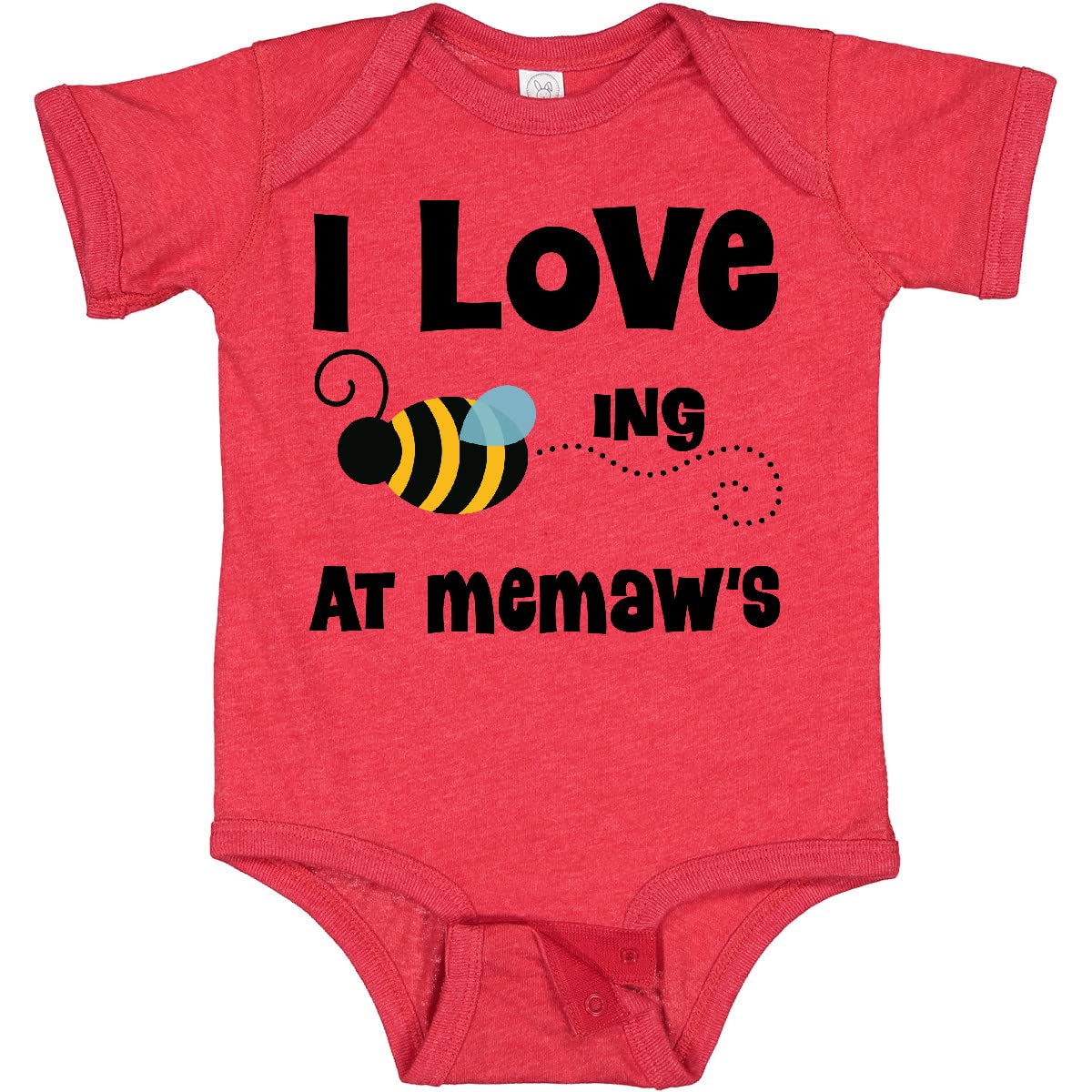Inktastic Memaw's House Bee Baby Bodysuit - Cute Honeybee Design Organic Cotton Onesie for Newborns & Infants - Perfect for Family Photos, Baby Showers & Everyday Wear