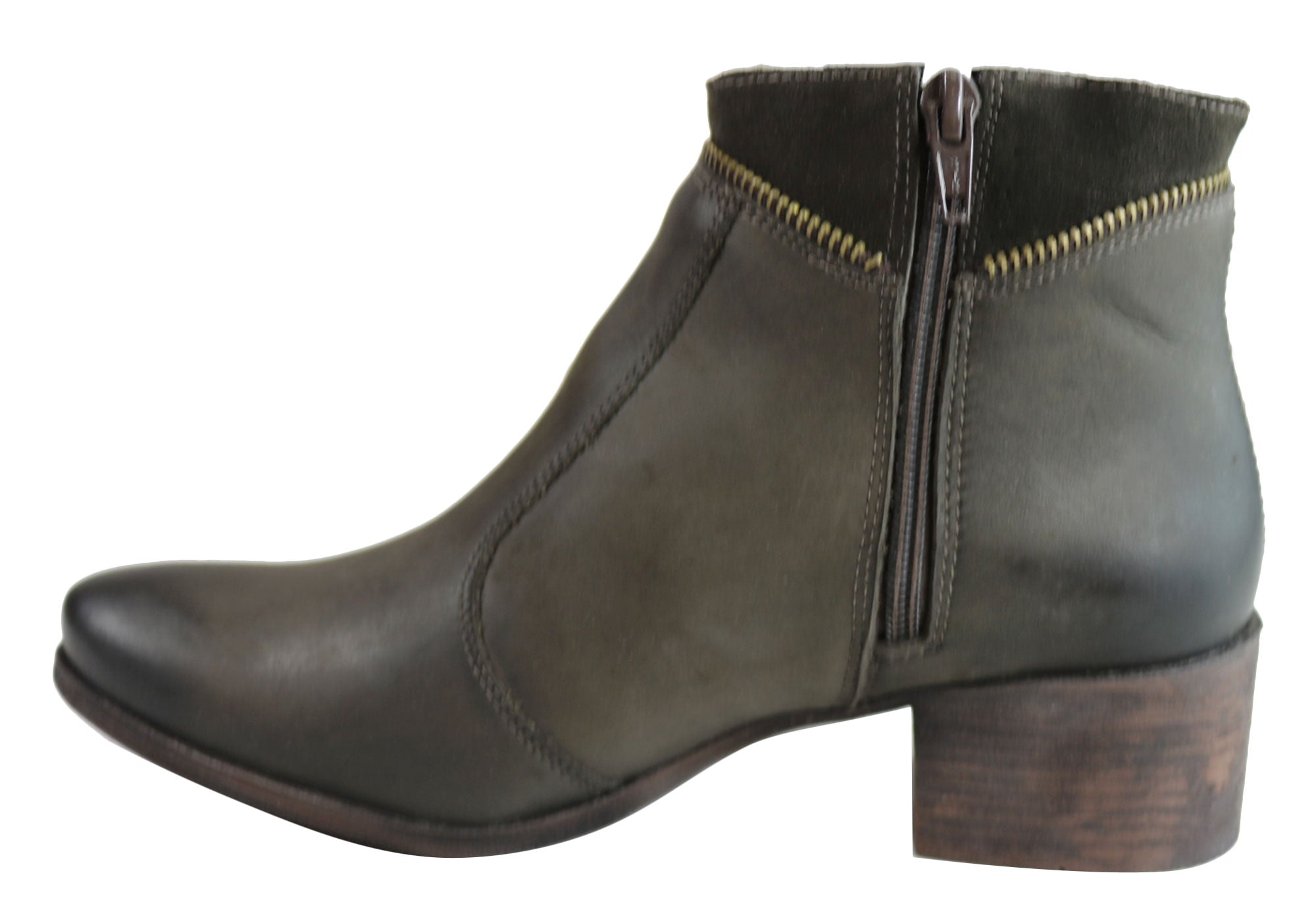 Dazzani Hilda Women's Comfortable Leather Ankle Boots - Made in Brazil - Stylish & Durable Footwear for Work, Casual Outings & Fall/Winter Fashion