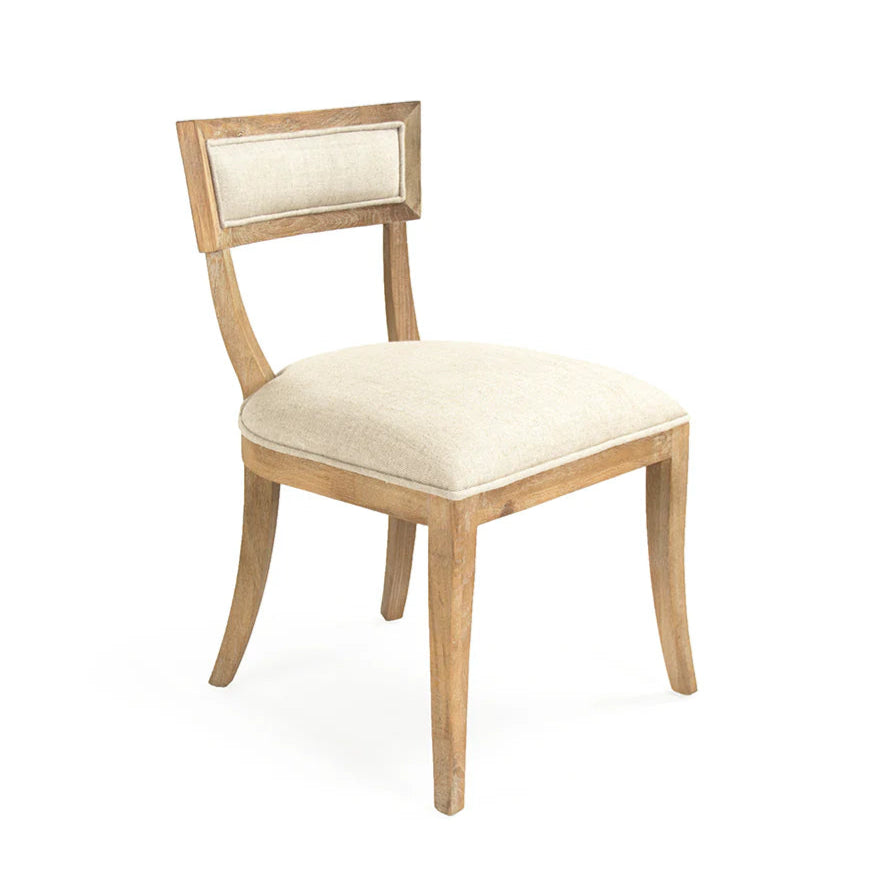 Carvell Side Chair - Modern Dining Chair with Wooden Legs & Upholstered Seat - Perfect for Kitchen, Dining Room, and Office Use