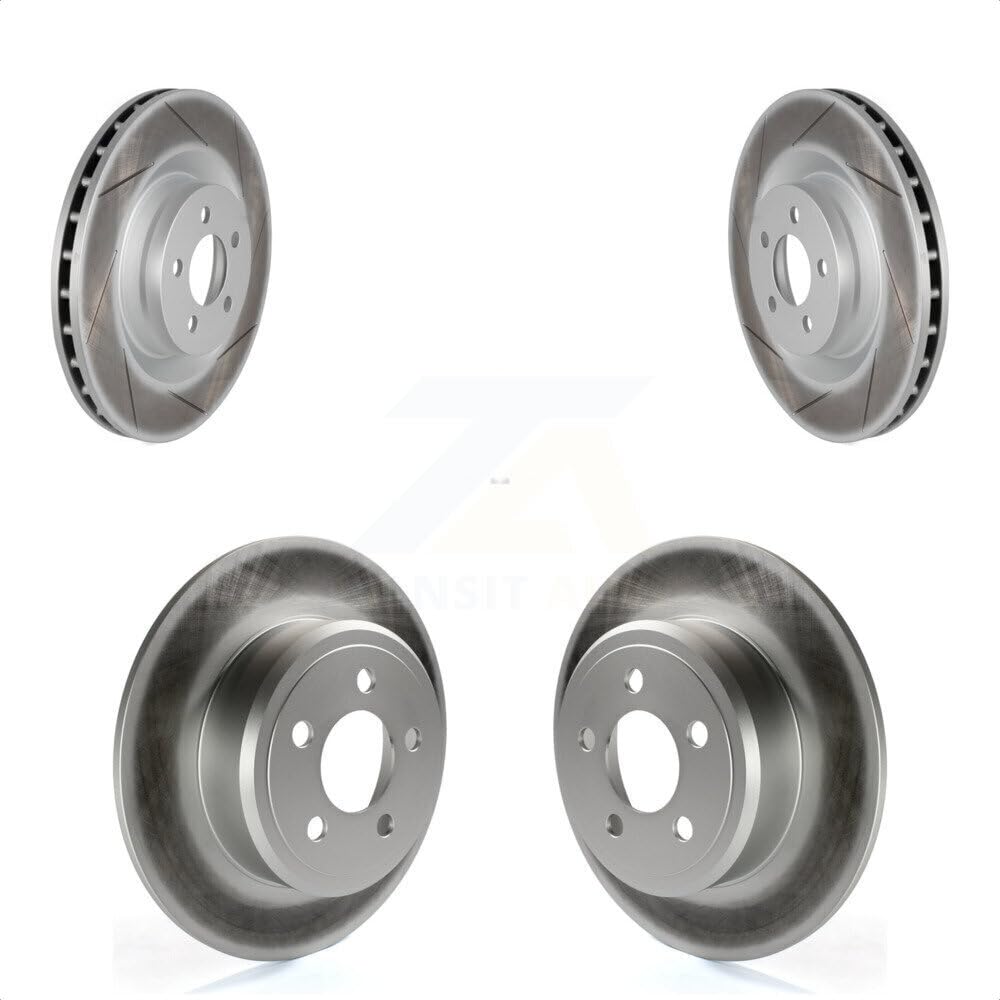 High-Performance Front & Rear Coated Disc Brake Rotors Kit for Dodge Charger & Challenger - Enhanced Stopping Power for Street Racing & Daily Driving