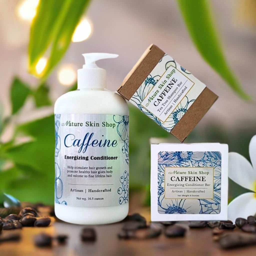 Organic Caffeine & Tea Tree Shampoo Bar for Hair Growth - Natural Hair Loss Treatment for Men & Women - Perfect for Thinning Hair, Scalp Stimulation & Daily Hair Care Routine