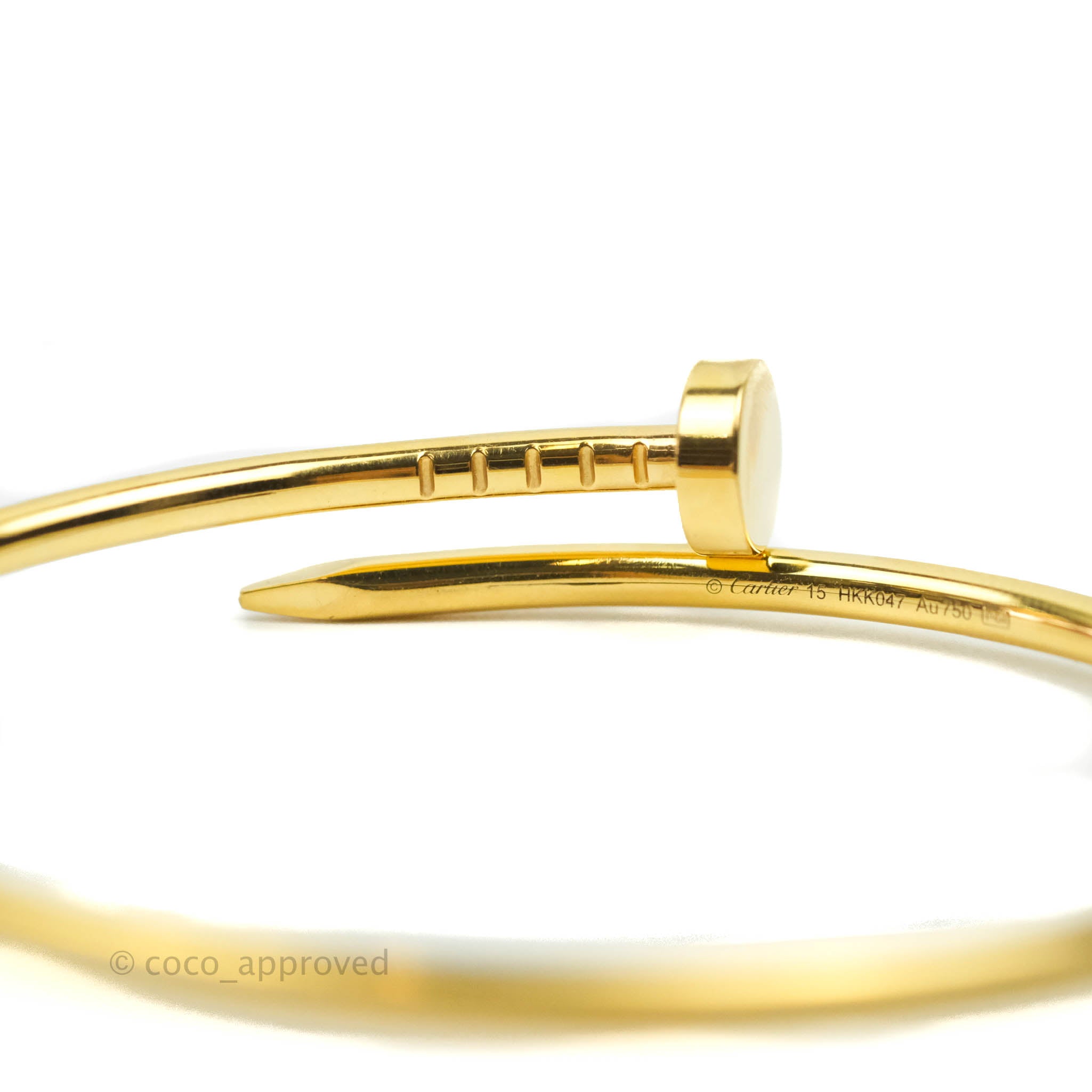 Cartier Small Juste Un Clou Bracelet in 18K Yellow Gold - Luxury Minimalist Nail Bangle for Women, Perfect for Everyday Wear & Special Occasions