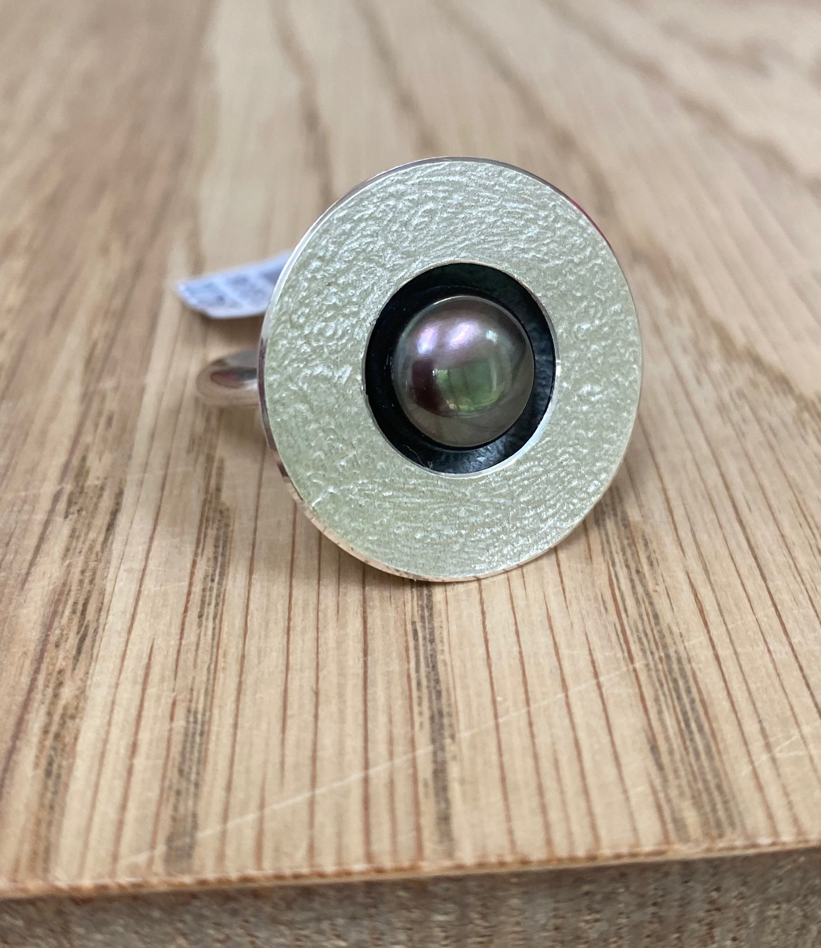 Elegant Silver Peacock Pearl Ring - Size M for Women | Perfect for Weddings, Parties & Special Occasions