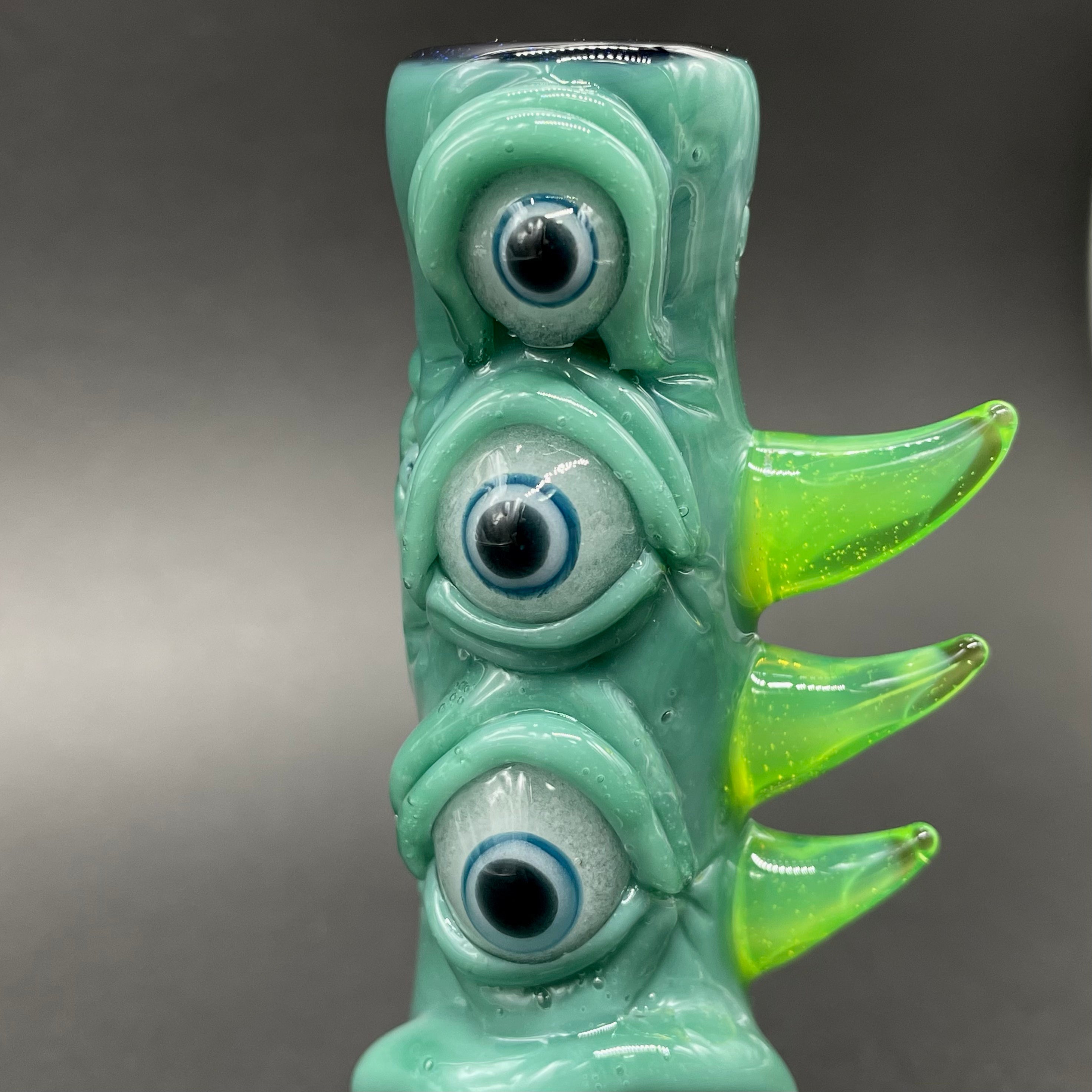 Premium Triclops Chillum - Handmade Glass Pipe for Smooth Smoking | Perfect for Travel, Camping & Outdoor Adventures