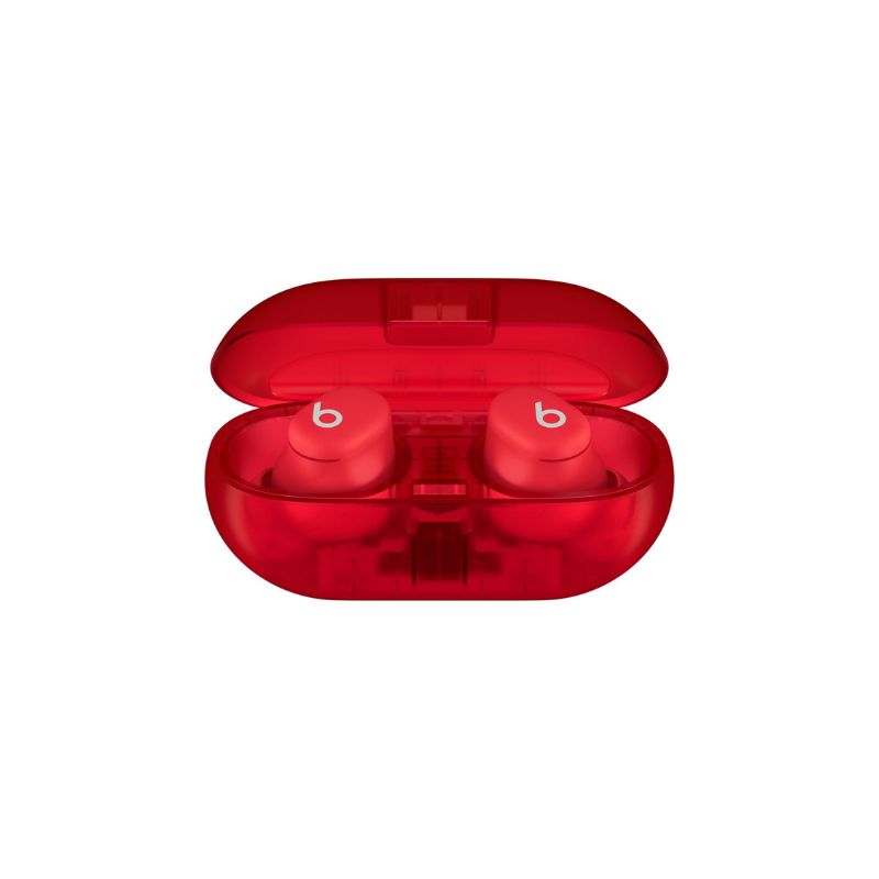 Beats Solo Buds Wireless Earbuds - Red Transparent Bluetooth Headphones for Gym, Running & Travel