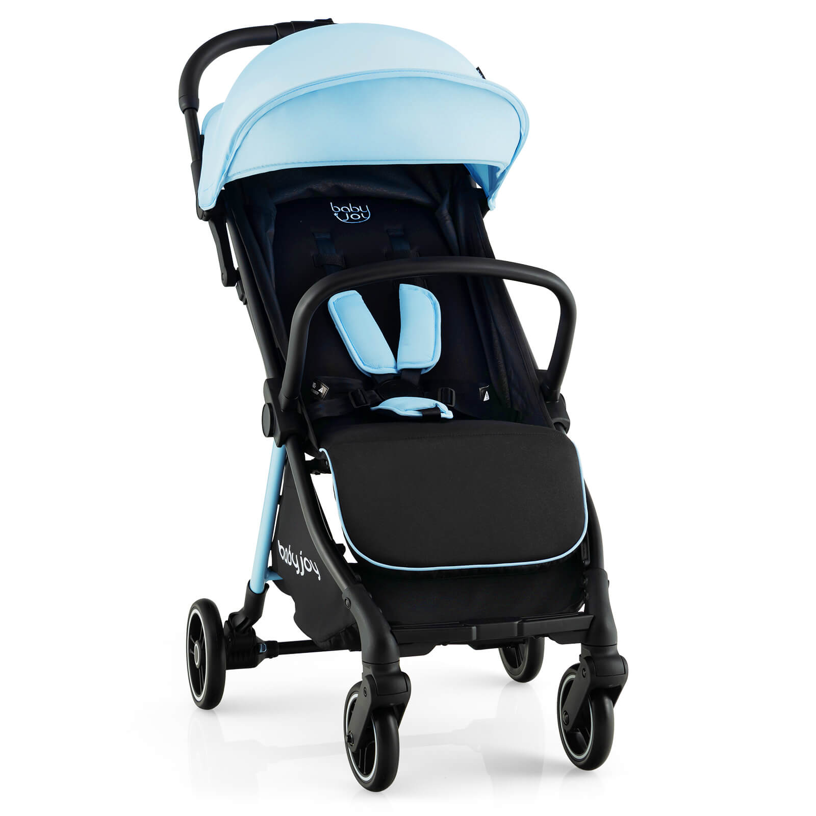 Lightweight One-Hand Folding Baby Stroller with Aluminum Frame - Blue | Compact Travel Stroller for Shopping, Travel & Outdoor Adventures