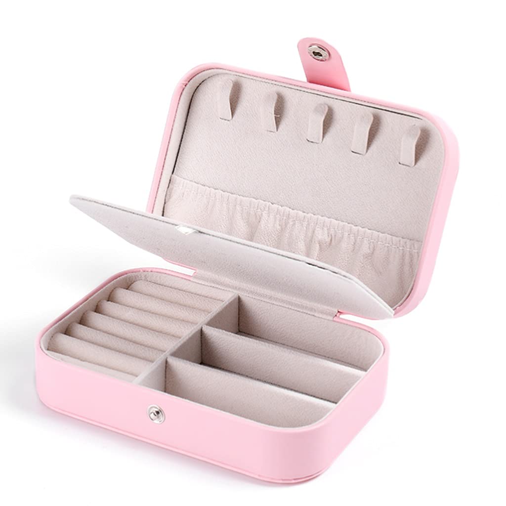 Multi-Function Leather Jewelry Box for Women - Soft Storage Case for Rings, Earrings & Necklaces | Elegant Display Organizer for Jewelry Collection & Travel Use
