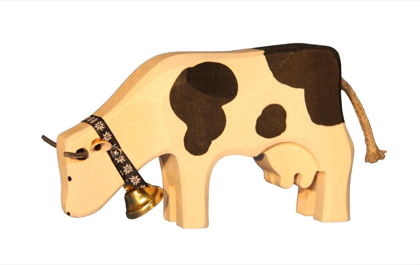 Marc Trauffer Traditional Swiss Cows Figurine - Authentic Swiss Decor for Home & Office - Perfect for Farmhouse, Alpine, and European Style Decorations