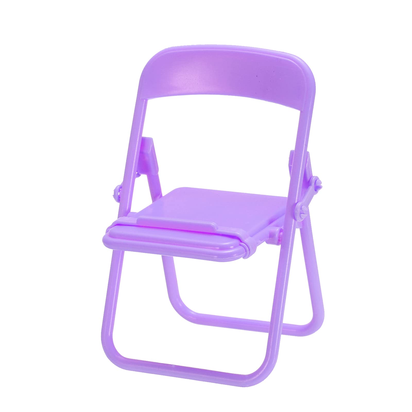 Purple Candy Color Folding Phone Stand - Multi-Angle Chair Holder for Smartphones | Perfect for Desk & Bedside Use