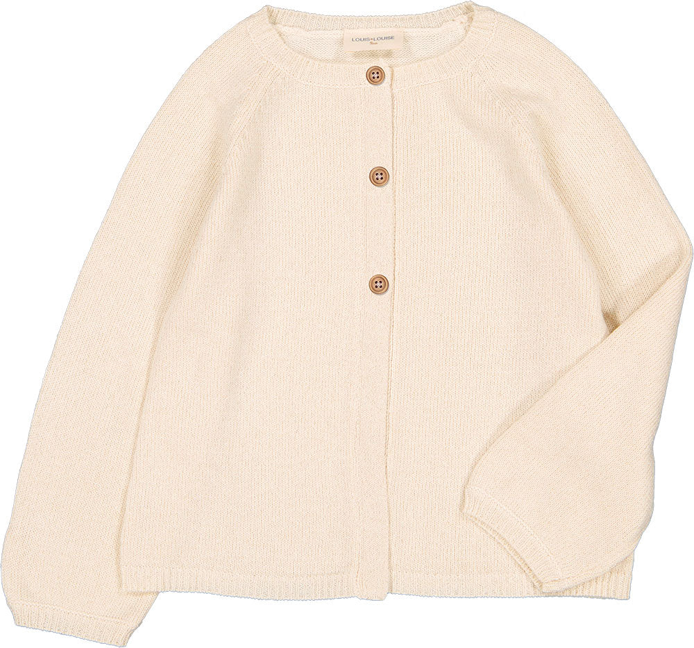 Louis Louise Gulsah Cream Cardigan for Women - Soft Knit Sweater for Fall & Winter | Perfect for Office, Casual Wear & Layering
