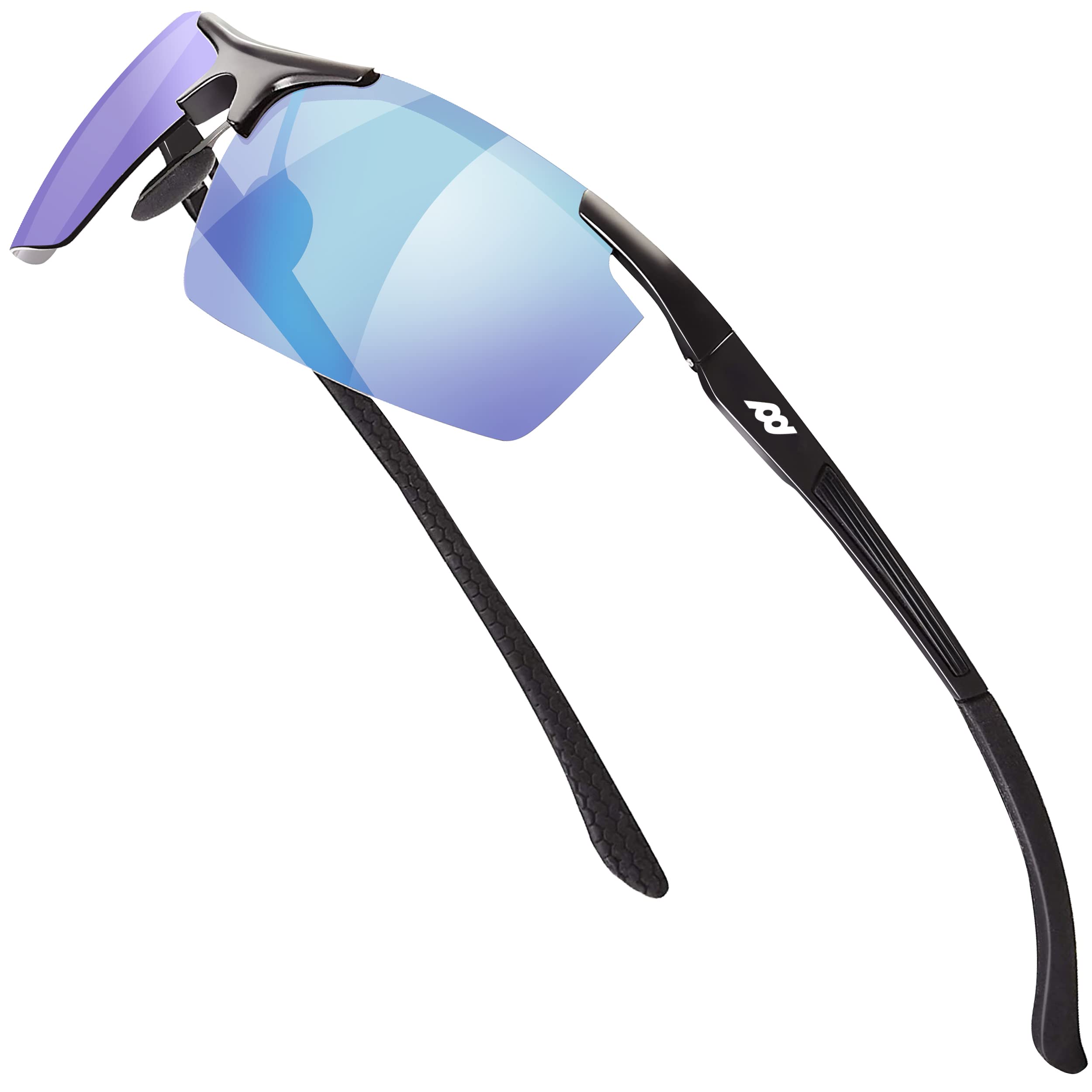 Polarized Square Sunglasses for Women & Men - UV Protection Rectangular Classic Shades for Driving, Fishing, Outdoor Sports & Daily Wear