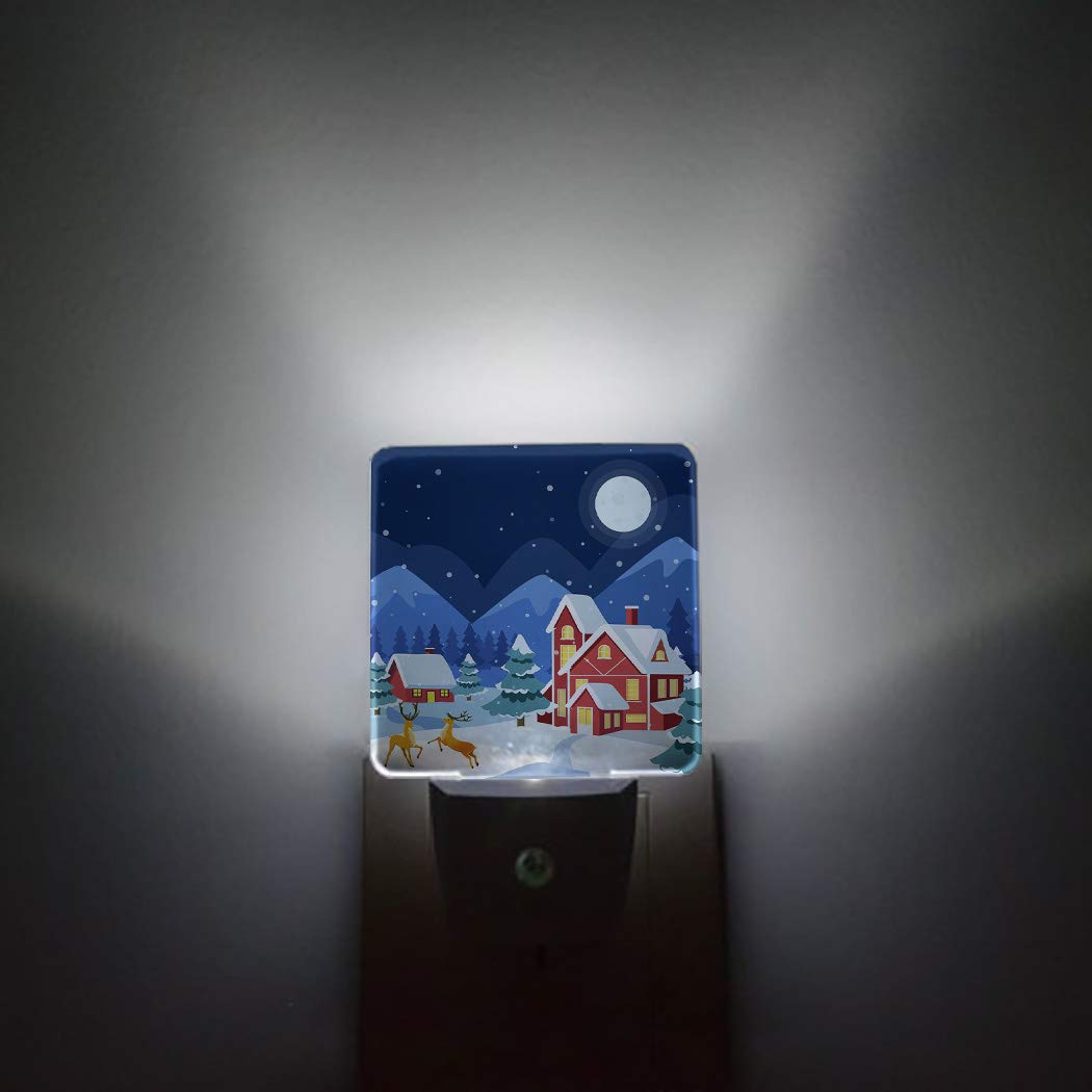 LED Night Light with Auto Sensor - Plug in Wall for Bedroom, Bathroom, Hallway - Kids & Adults