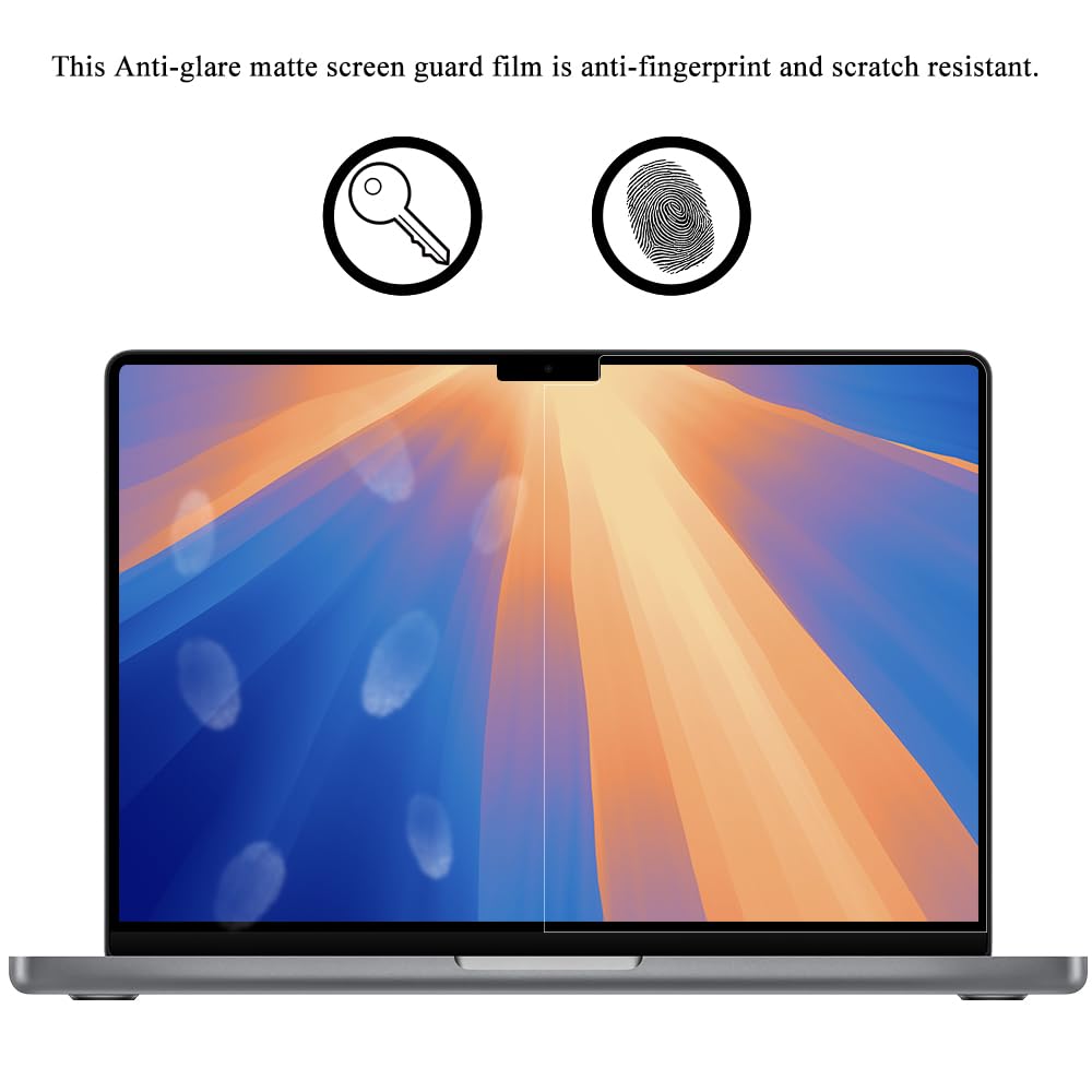 3-Pack Anti-Glare Matte Screen Protector for 2024 MacBook Pro 14