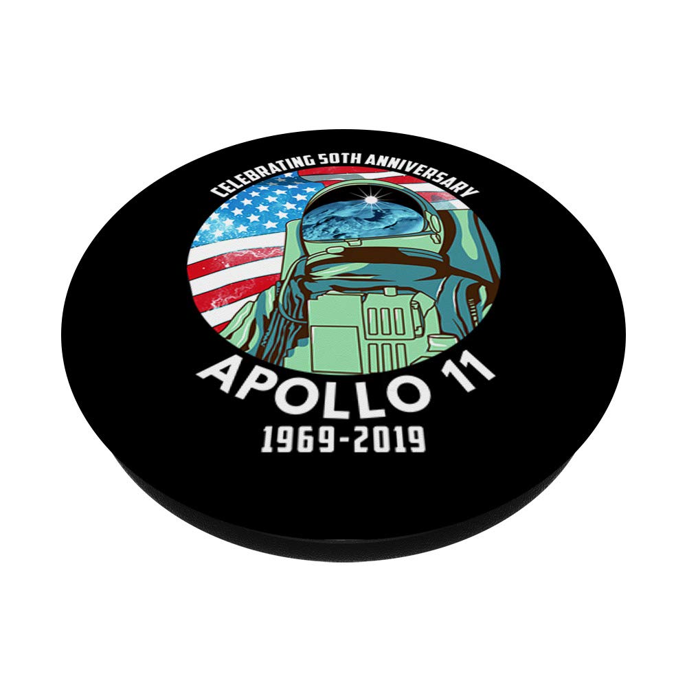 Apollo 11 Moon Landing Commemorative PopSockets - Phone Grip & Stand for iPhone, Samsung, Tablets - Perfect for Space Enthusiasts & STEM Education