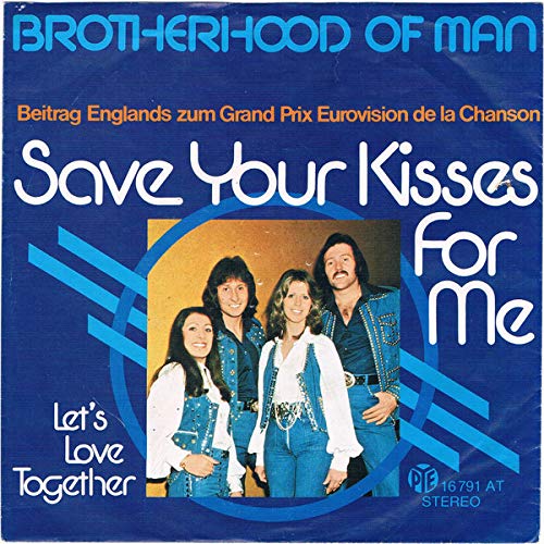Brotherhood Of Man - Save Your Kisses For Me Vinyl Record - Pye Records 16 791 AT - Perfect for Vintage Music Collectors & 70s Disco Enthusiasts