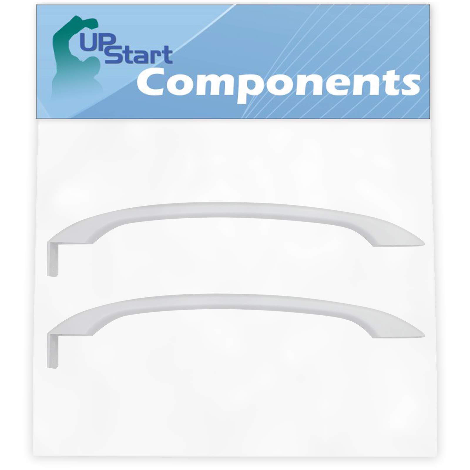 UpStart Components 2-Pack White Refrigerator Door Handle Replacement (218428101) - Compatible with Kenmore/Sears 25364702402 Refrigerator - Perfect for Kitchen Appliance Repair & Home Maintenance