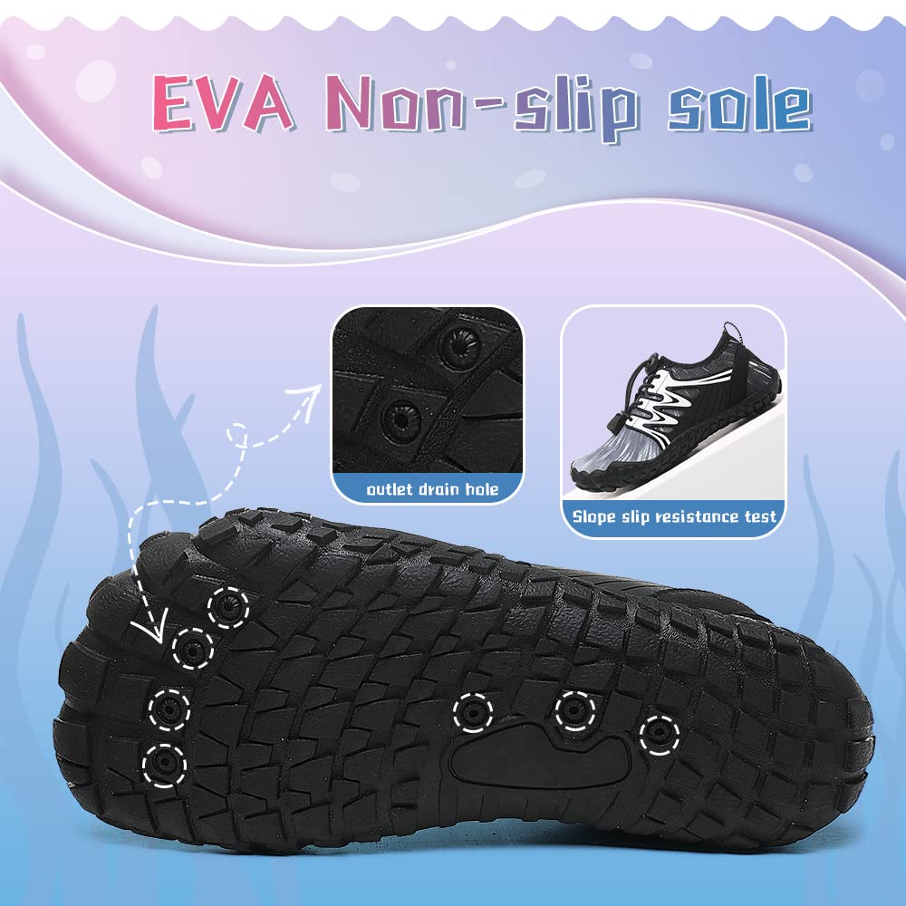 Todaysunny Kids Water Shoes for Boys & Girls - Toddler Swim Shoes for Beach, Pool & Outdoor Water Activities