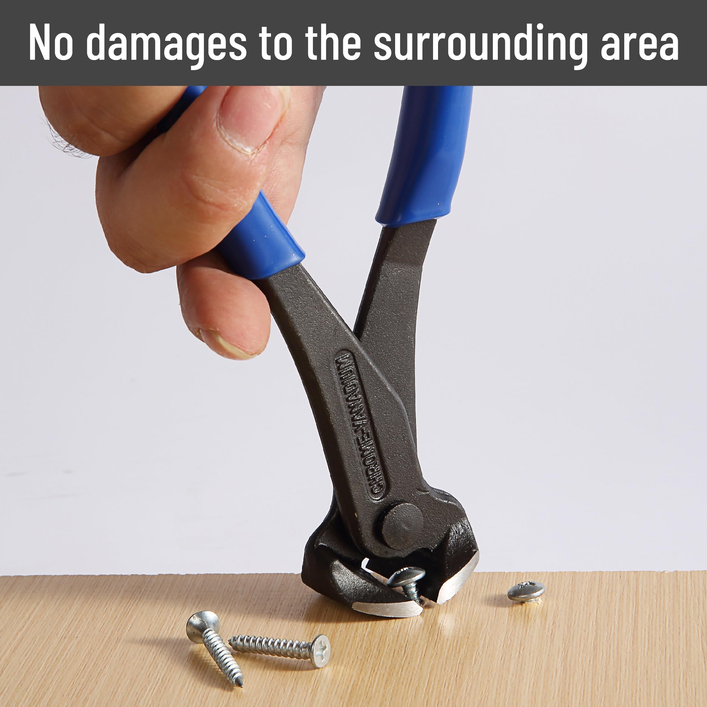Bates Blue Nail Puller - Heavy Duty Nail Remover & Staple Puller Tool - End Cutting Pliers for Carpentry, Construction & DIY Projects - Perfect for Removing Nails, Staples & Fasteners from Wood & Drywall