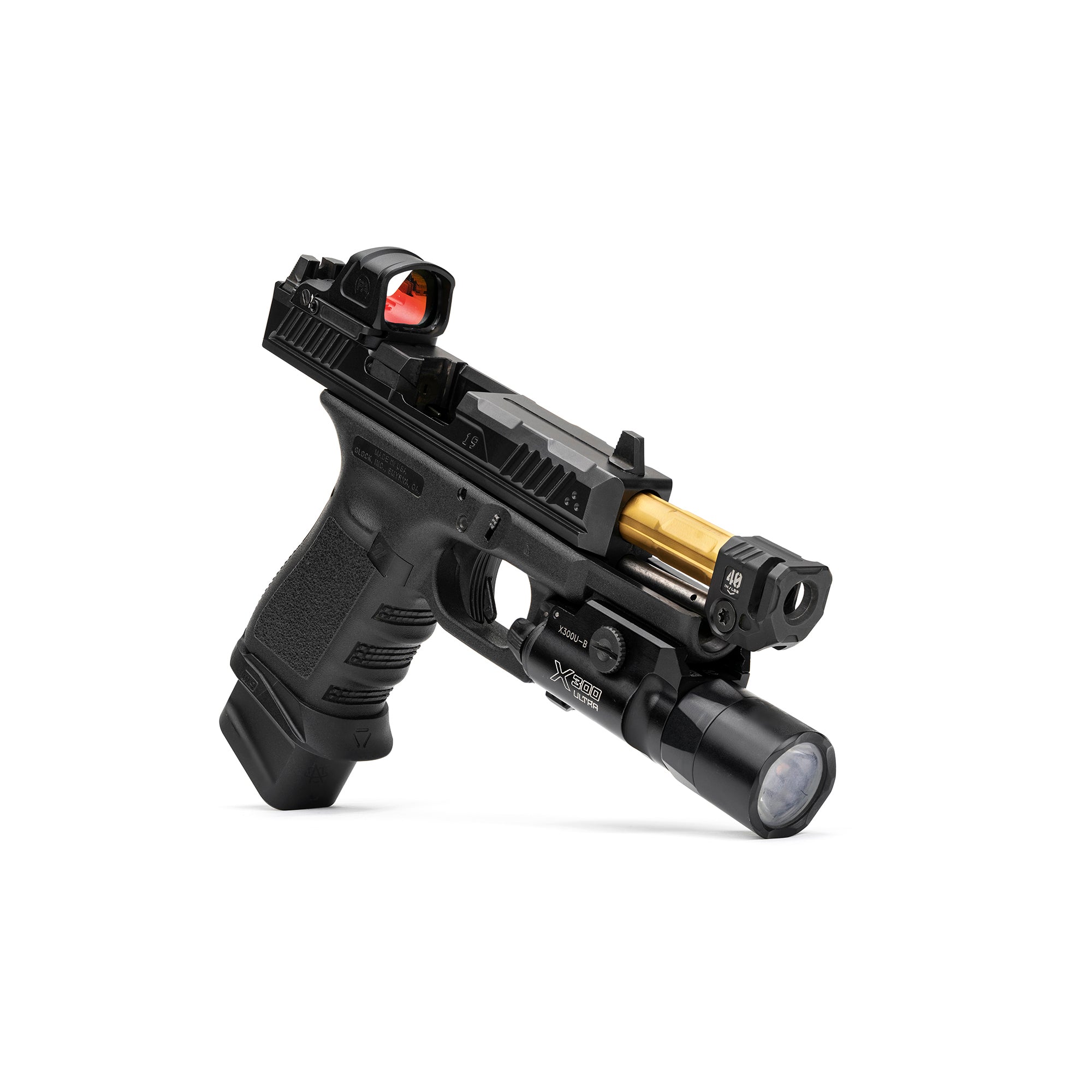 Strike Micro Threaded Barrel Comp QUAD - High-Performance Muzzle Brake for Pistols & Rifles | Perfect for Competitive Shooting & Range Training
