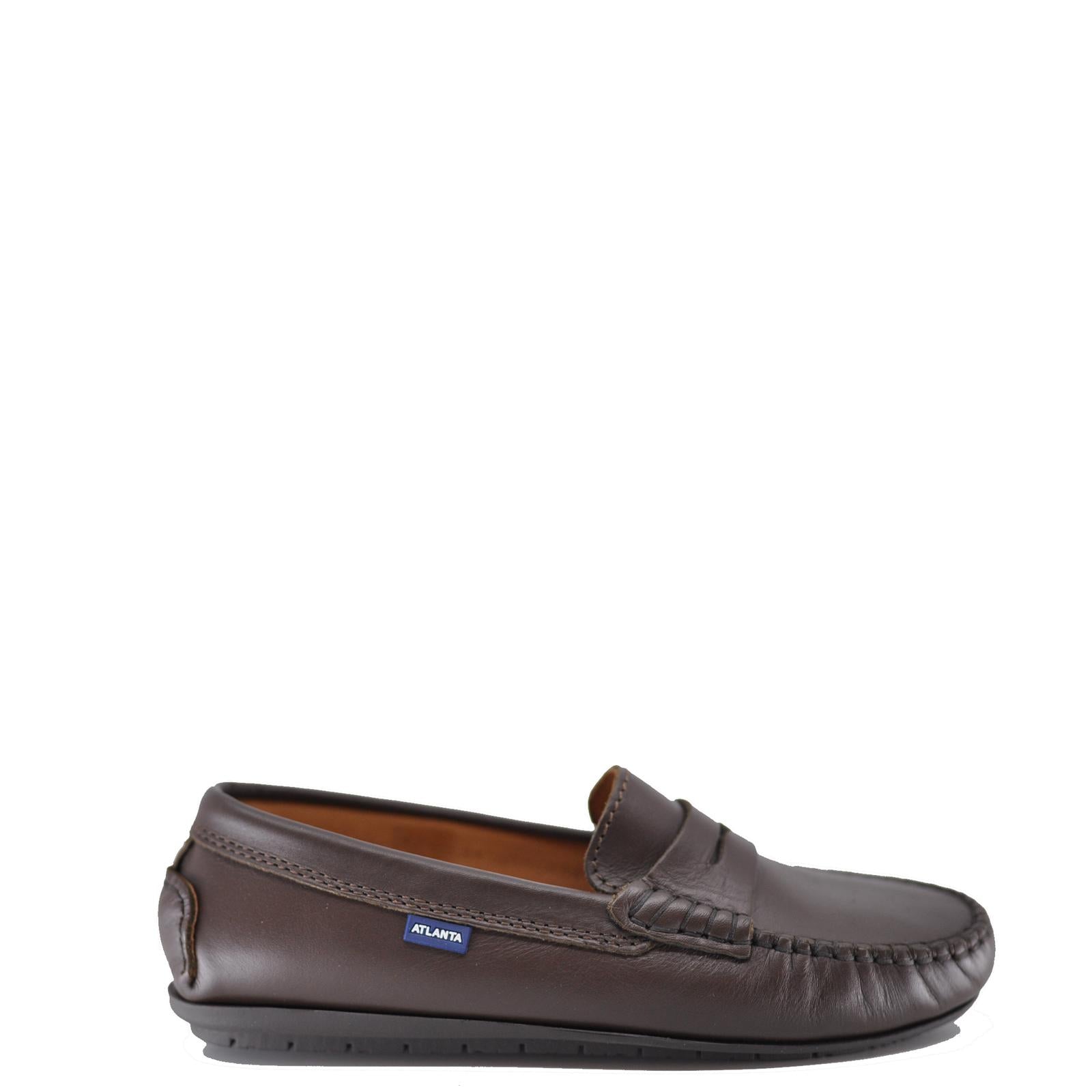 Men's Atlanta Moccasin Penny Loafers in Mocha Brown - Comfortable Slip-On Casual Shoes for Office, Business & Travel