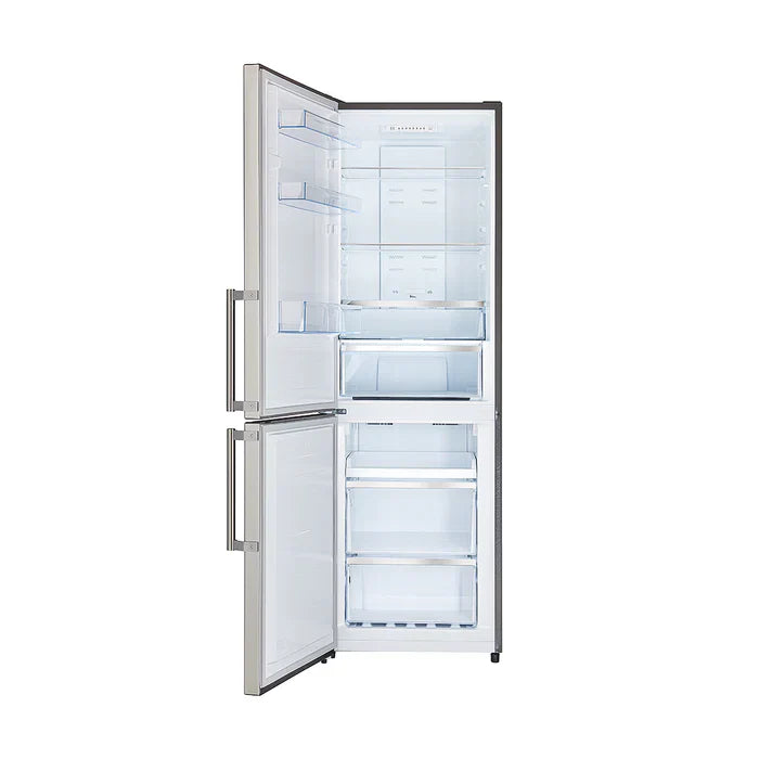 23.4 Inch 10.8 cu.ft Stainless Steel Bottom Freezer Refrigerator with Left Swing Door - Model FFFFD1778 24LS | Perfect for Kitchens, Apartments & Small Spaces