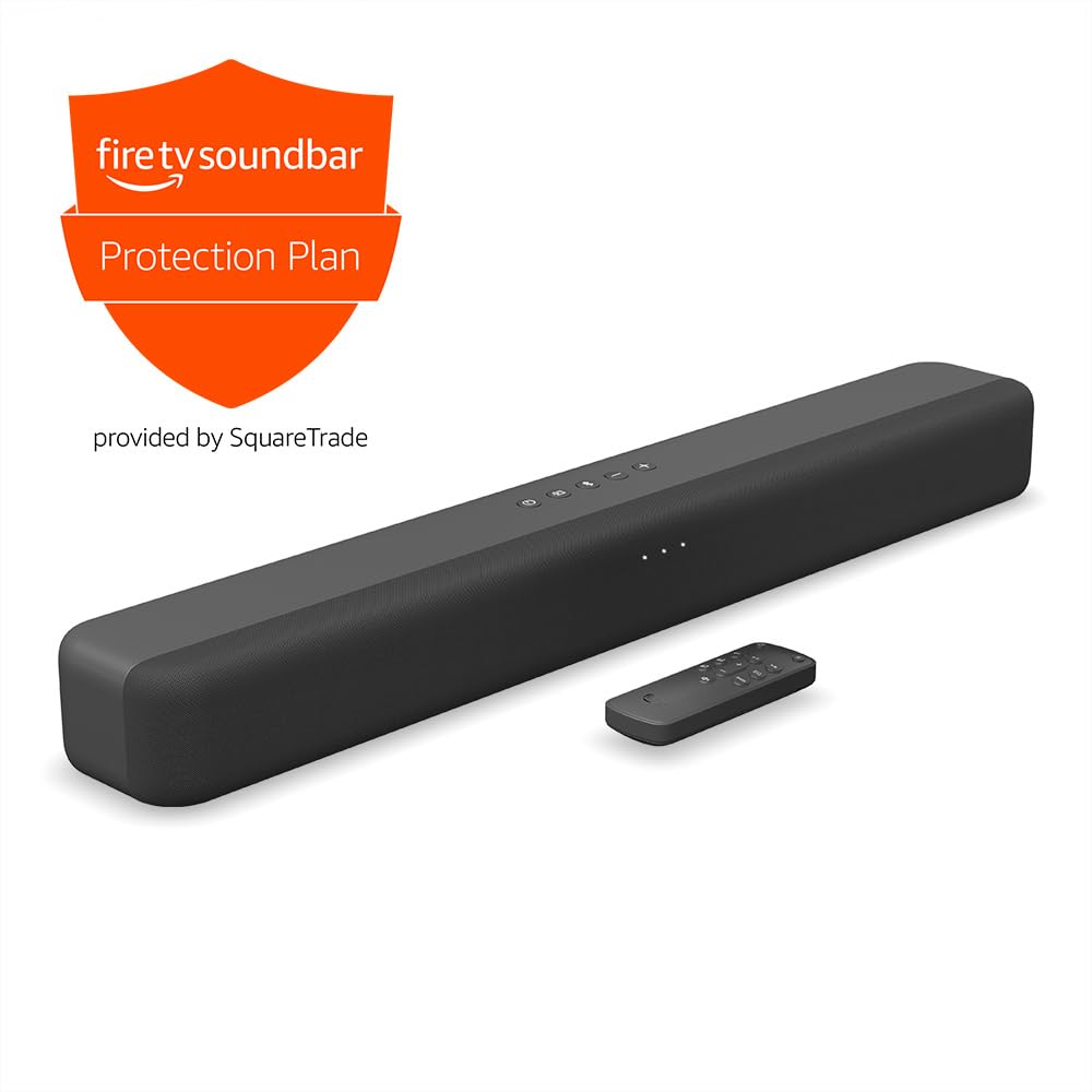 Amazon Fire TV Soundbar with Dolby Audio - 2-Year Extended Warranty - Perfect for Home Theater & Streaming Entertainment