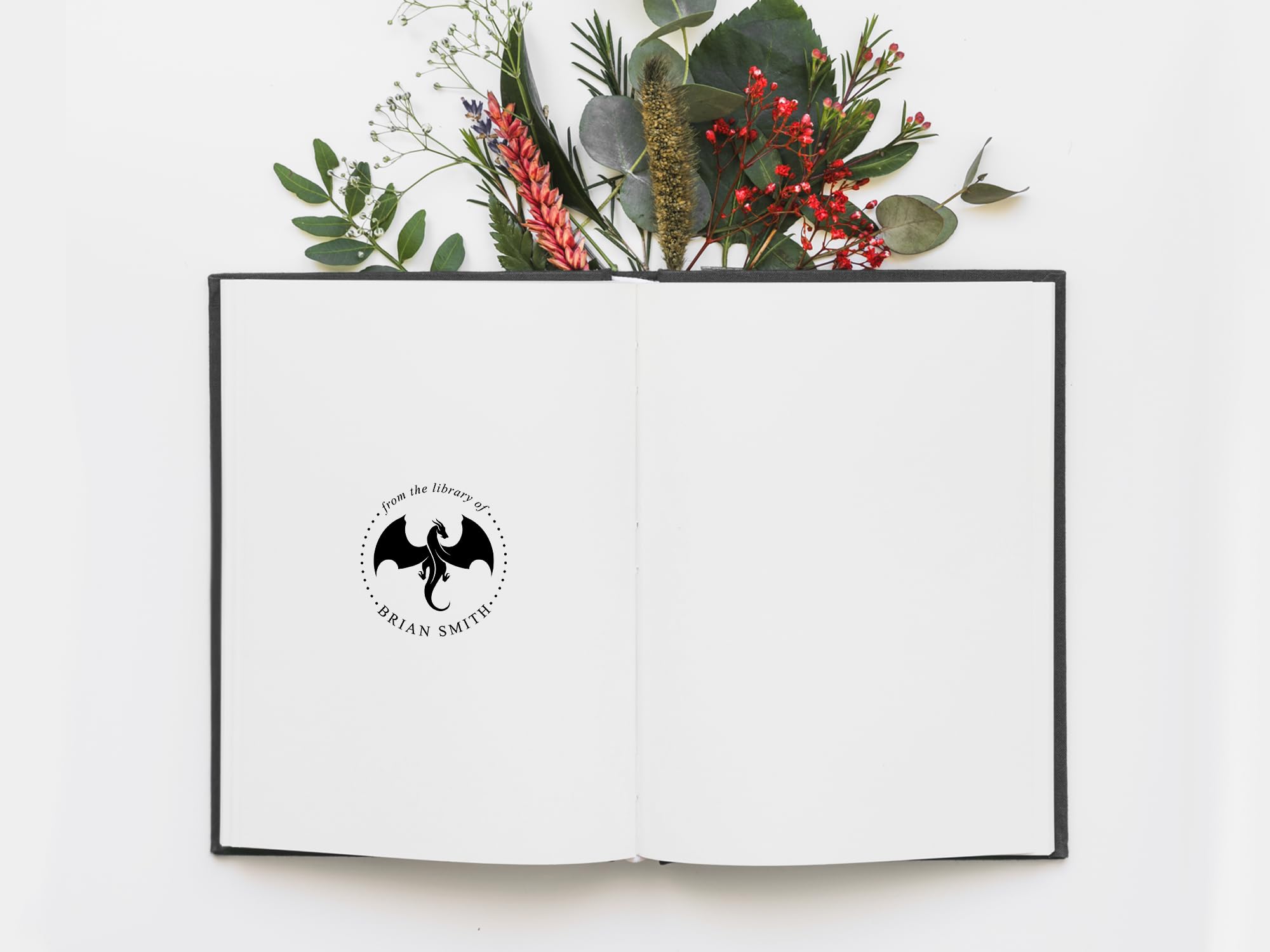 Custom Personalized Book Embosser Stamp - Fantasy & Library Stamp (1.5x1.5 Inch) - Perfect for Book Lovers, Gift Giving & Personal Library Organization