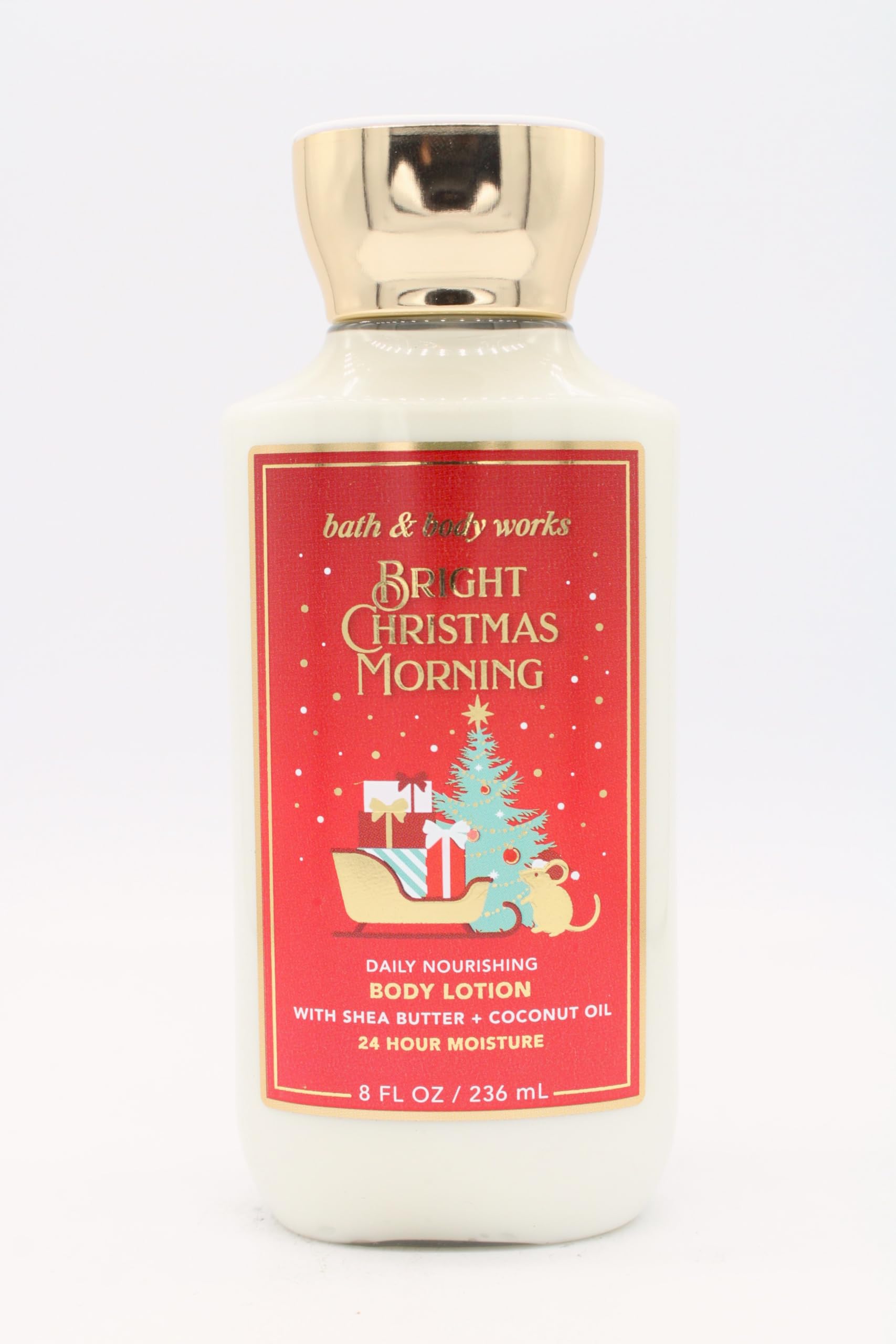 Bright Christmas Morning Bath & Body Daily Nourishing Body Lotion 8 fl oz - Hydrating Moisturizer for Dry Skin, Holiday Gift Idea for Women & Men