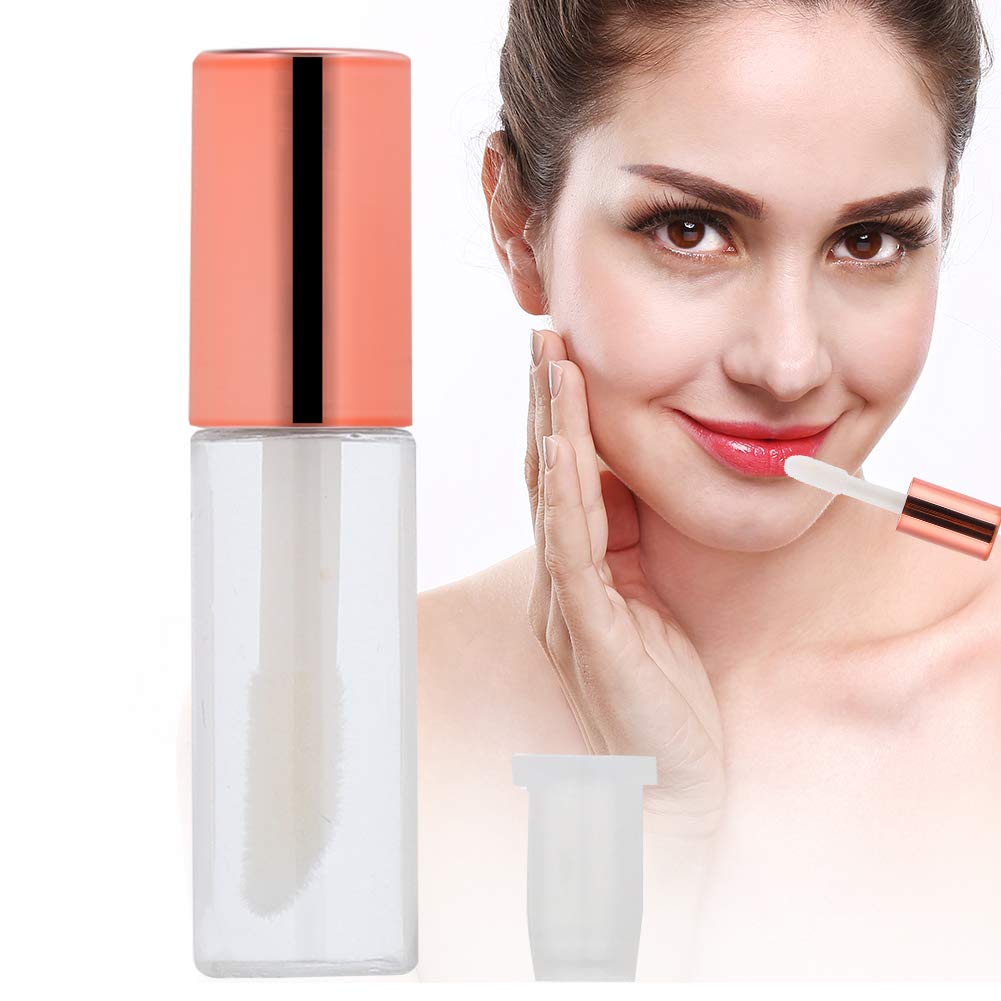 90 Pack Clear Plastic Lip Gloss Tubes - 1.2ML Empty Lip Balm Containers with Rose Gold Caps (Transparent Bottles) for DIY Cosmetics, Makeup Kits & Travel Essentials - Bulk Cosmetic Packaging for Women