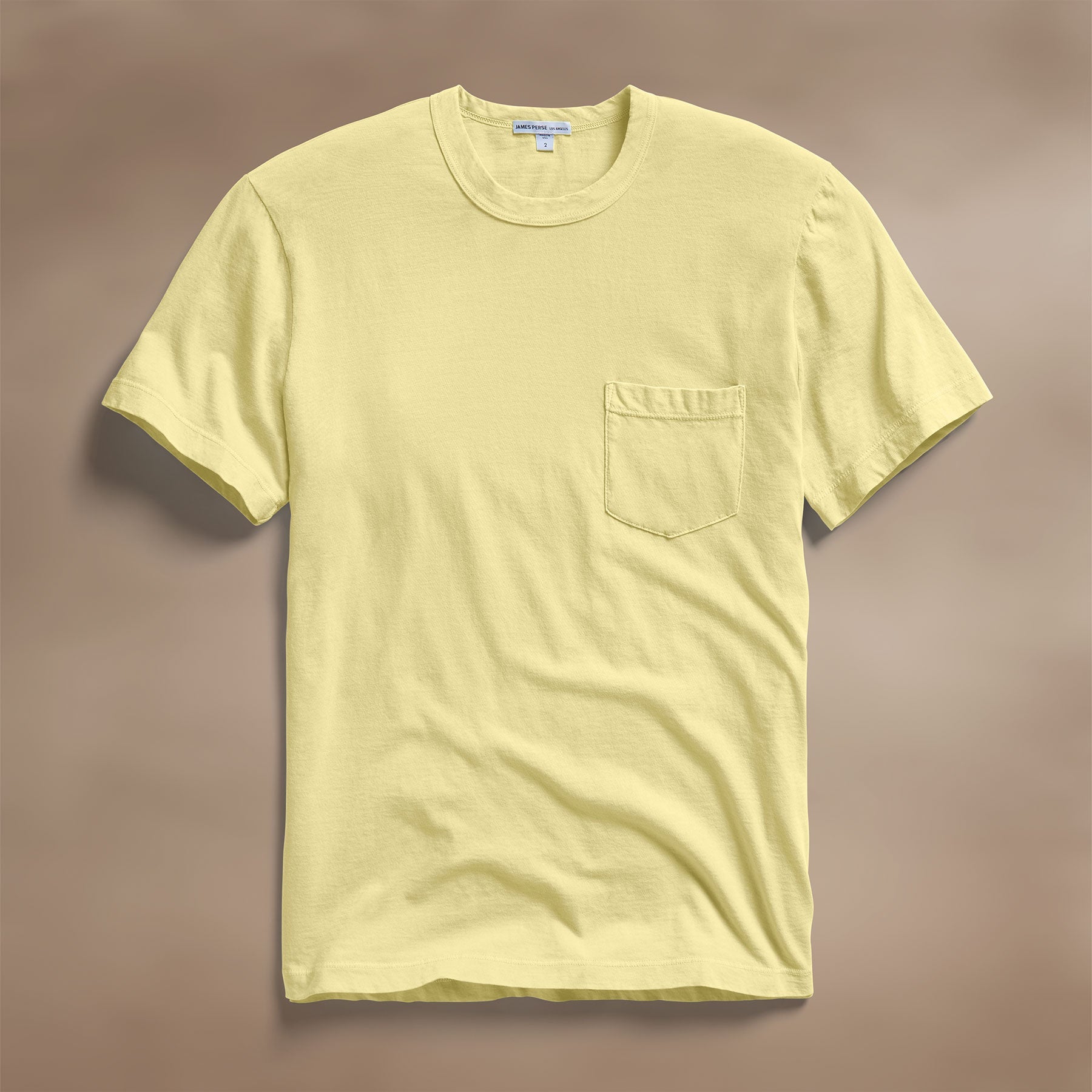 Lightweight Jersey Pocket T-Shirt for Men - Soft Comfortable Casual Tee in Yellow Cake Color | Perfect for Everyday Wear, Gym & Outdoor Activities