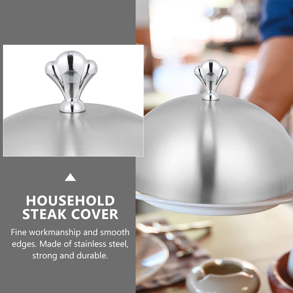Angoily Stainless Steel Griddle Dome - Basting Cover & Melting Dome for Grills, Steaks & Kitchen Use | Oil-Proof Steamer Lid & Food Protector for Outdoor Cooking, BBQ & Home Kitchen Accessories