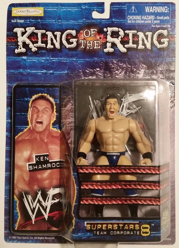1999 WWF Jakks Pacific Superstars Series 8 Team Corporate Ken Shamrock Action Figure - Rare Collectible Wrestling Toy for WWF Fans & Nostalgic Gift for Wrestling Enthusiasts