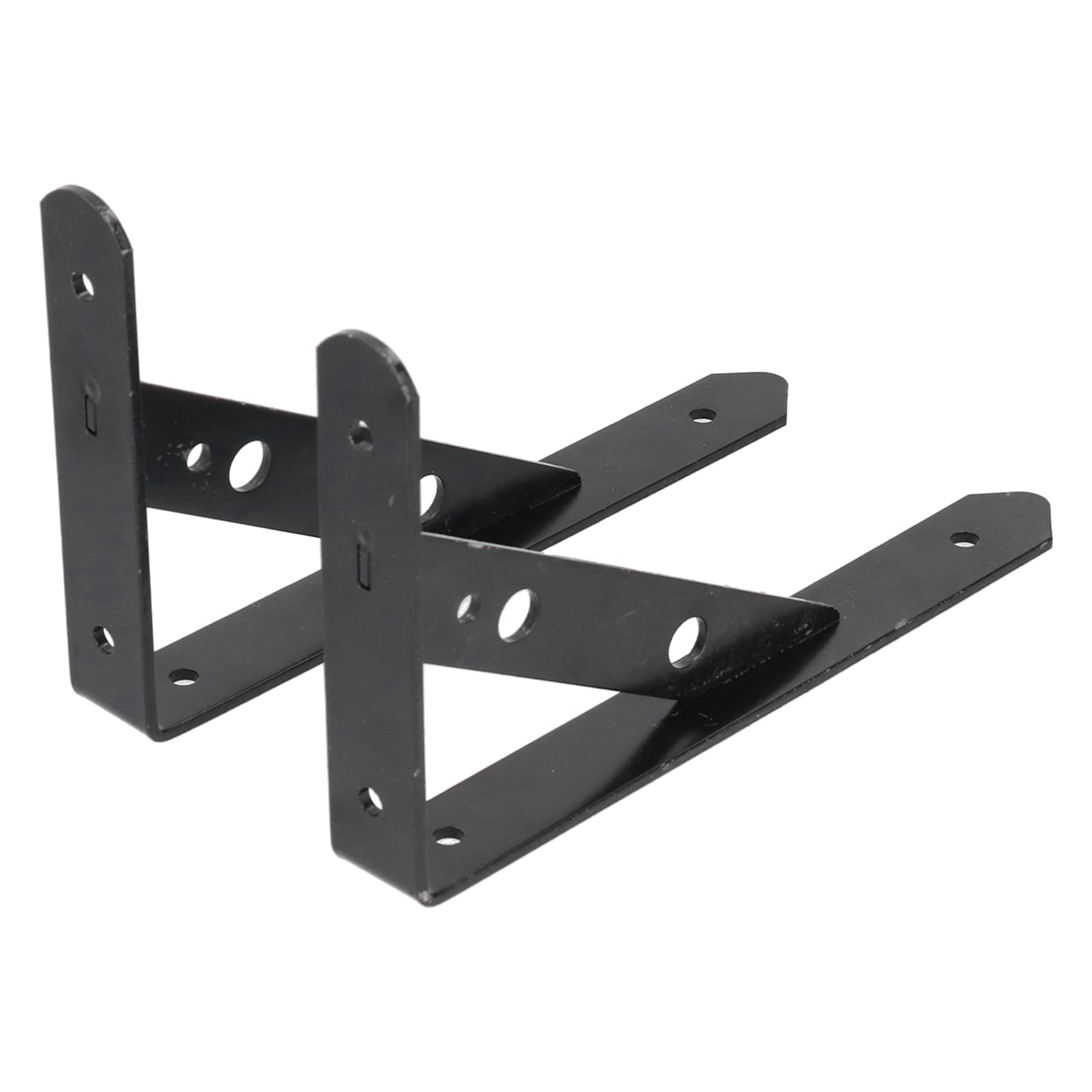 CHICIRIS Floating Shelf Bracket - Heavy Duty Cold Rolled Steel Triangular Wall Shelf Support for Home, Kitchen, Bathroom & Office Organization