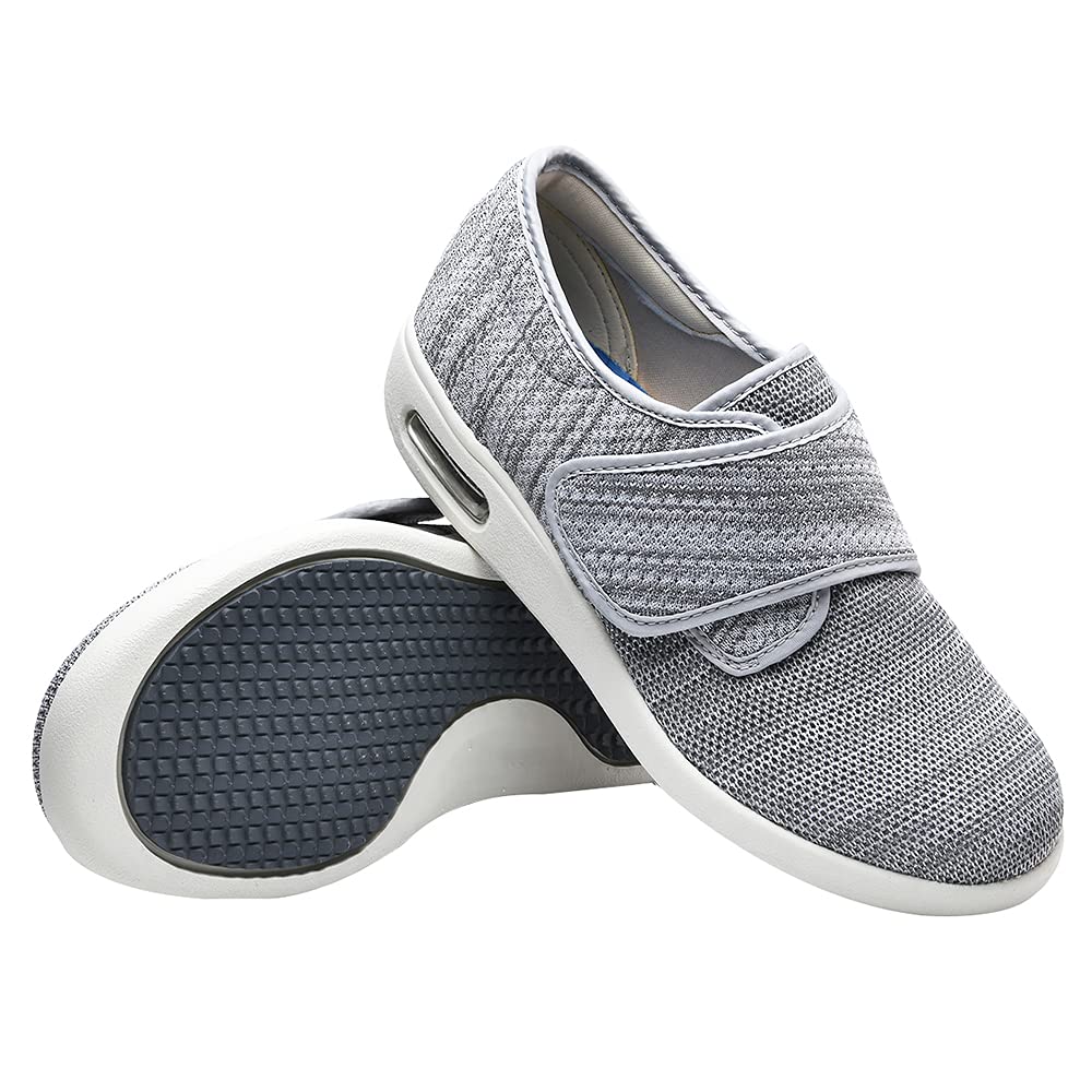 JBTNBX Men's Wide Width Diabetic Shoes - Adjustable Closure, Lightweight & Breathable Walking Sneakers for Elderly with Edema, Plantar Fasciitis & Swollen Feet - Ideal for Daily Walking, Comfortable Work Shoes & Foot Pain Relief