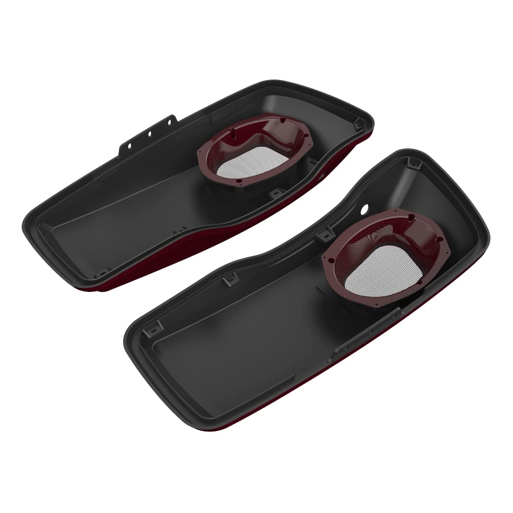 Premium 6X9 Saddlebag Speaker Lids for 2014-2023 Harley Davidson Touring Bikes - Color Matched for Seamless Style - Perfect for Road Trips & Custom Audio Upgrades