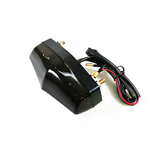 12V Universal 15 LED Motorcycle Brake Tail Light - Smoke Lens - Compatible with Honda, Yamaha, Suzuki, Kawasaki - Waterproof Rear Lamp for Street Bikes, ATVs, Scooters & Offroad Vehicles - Perfect for Night Riding and Enhanced Safety